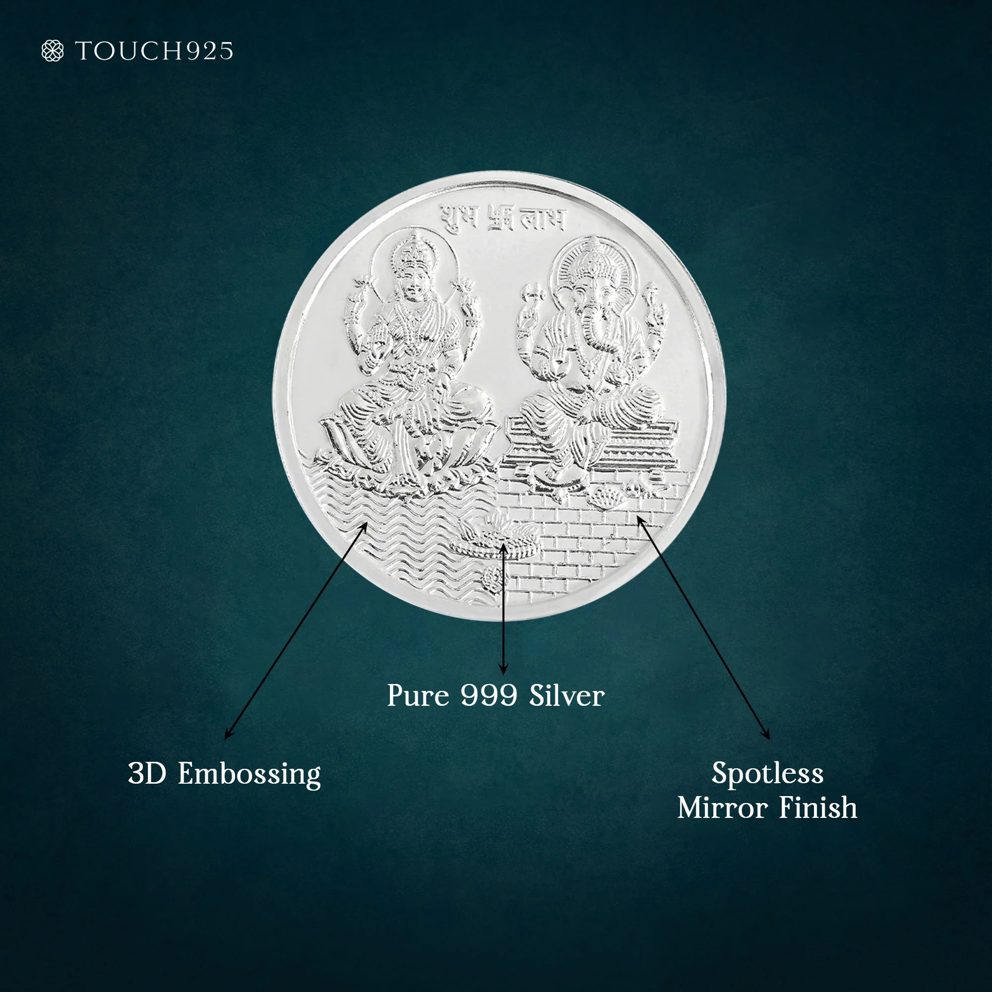 1g Lakshmi Ganesha 999 Silver Coin - Image 4
