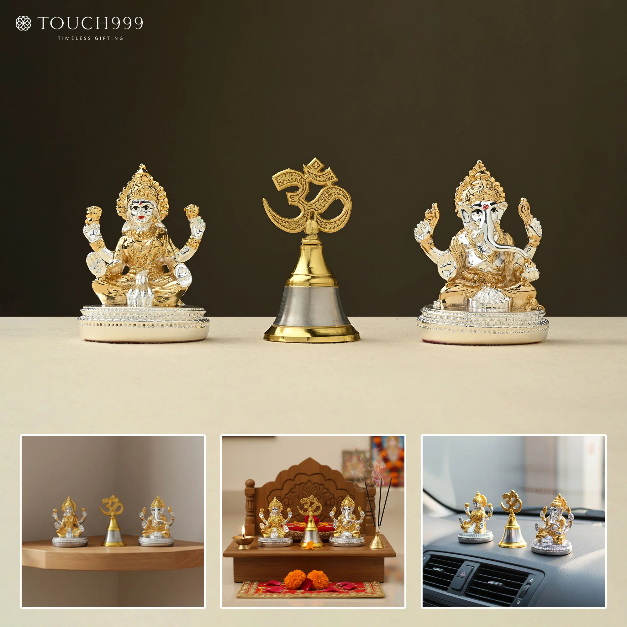24K Gold Plated Lakshmi Ganesh Set - Image 6