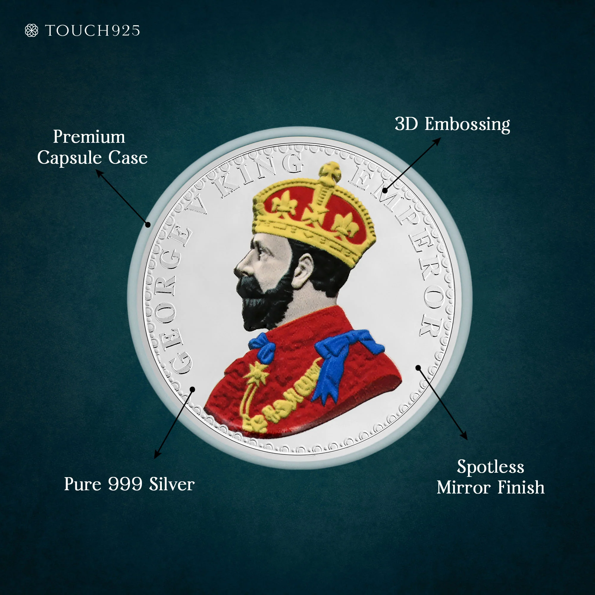 10-20g King George 999 Silver Coin - Image 2