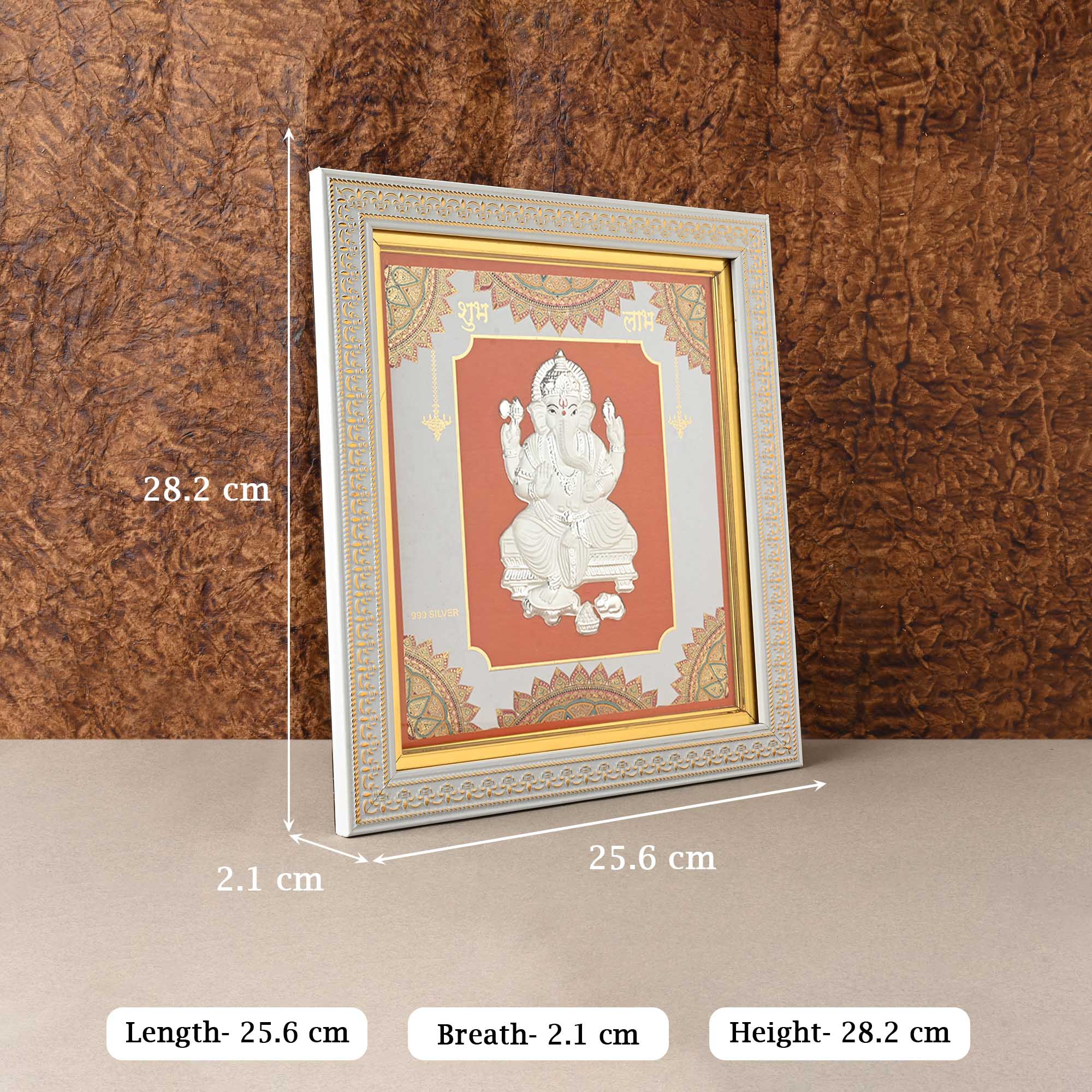 999 Silver Ganesh Wall Frame - Image 5