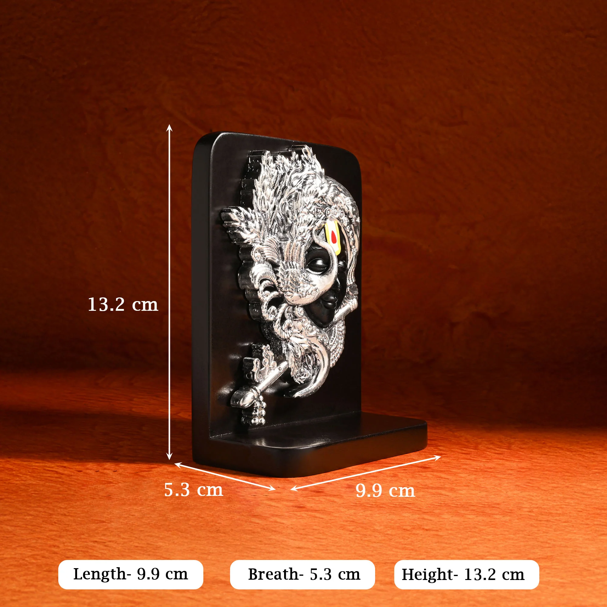 999 Silver Krishna Showpiece - Image 6