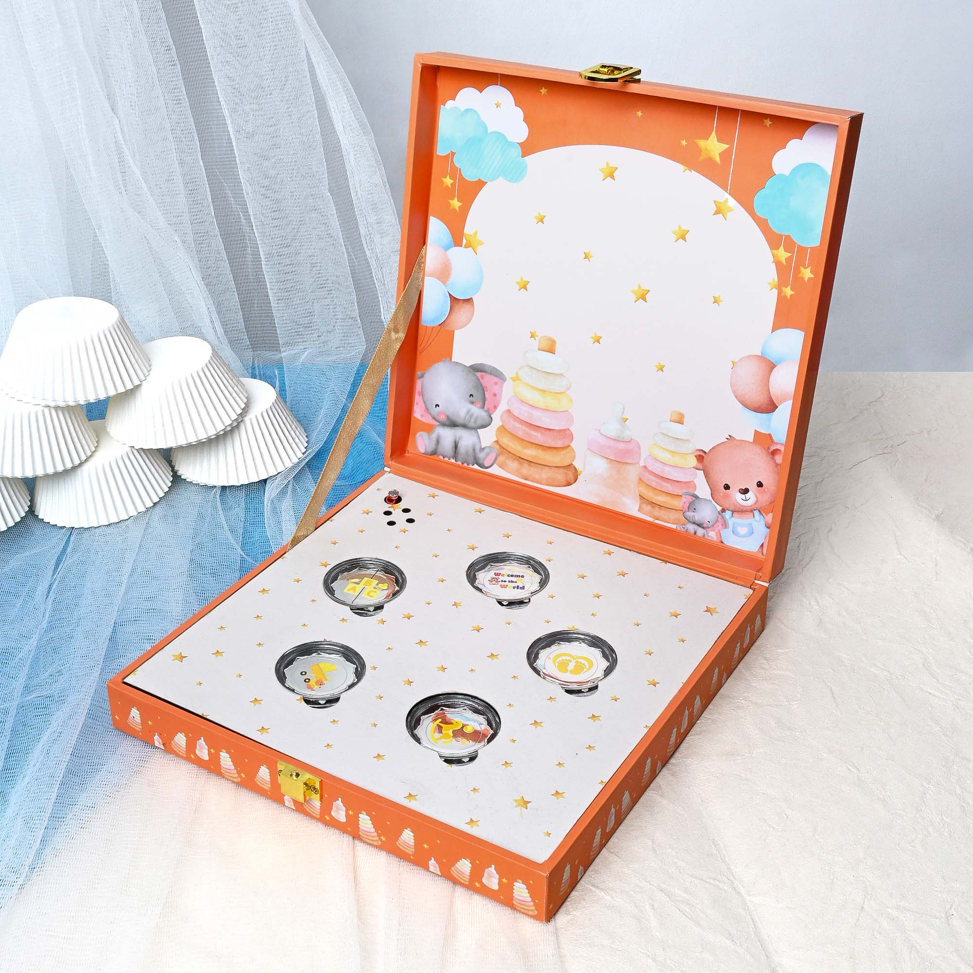 999 Silver Musical Welcome Baby Coin Box (5 Coins) - Image 4