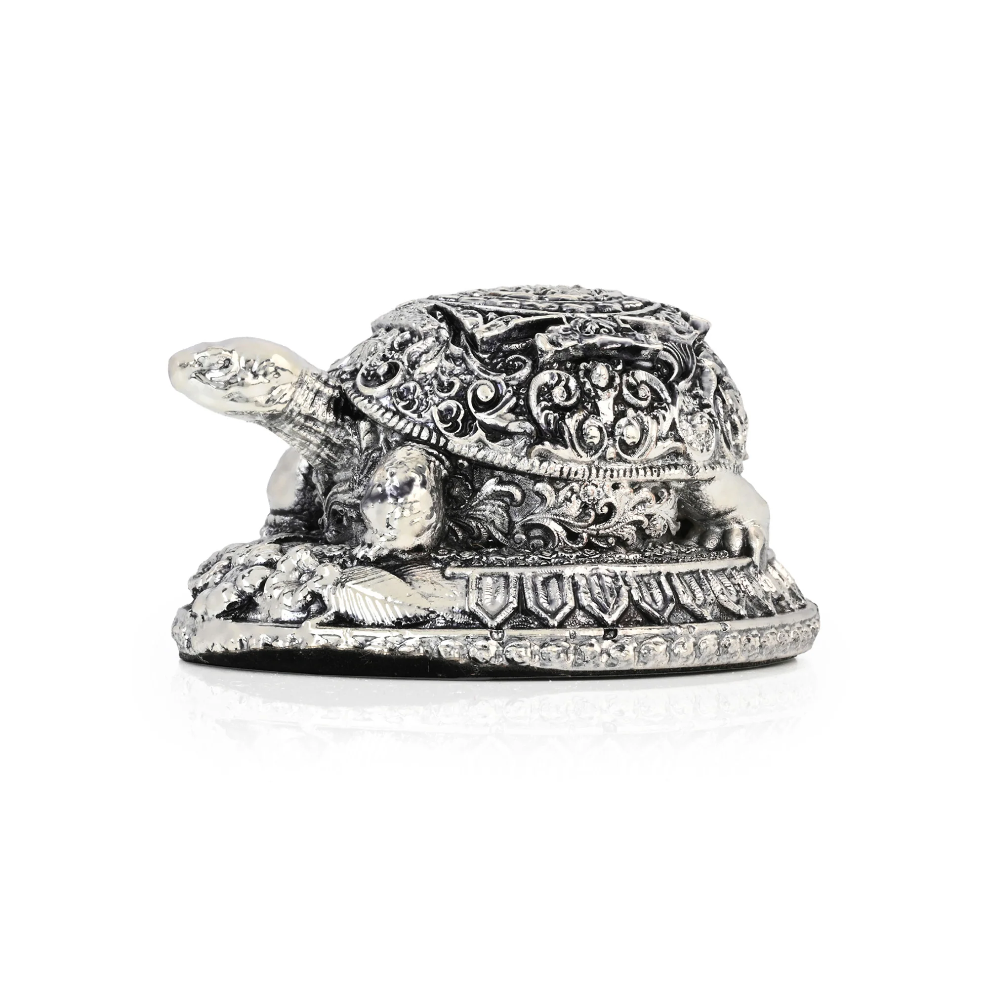 999 Silver Plated Tortoise Idol - Image 4