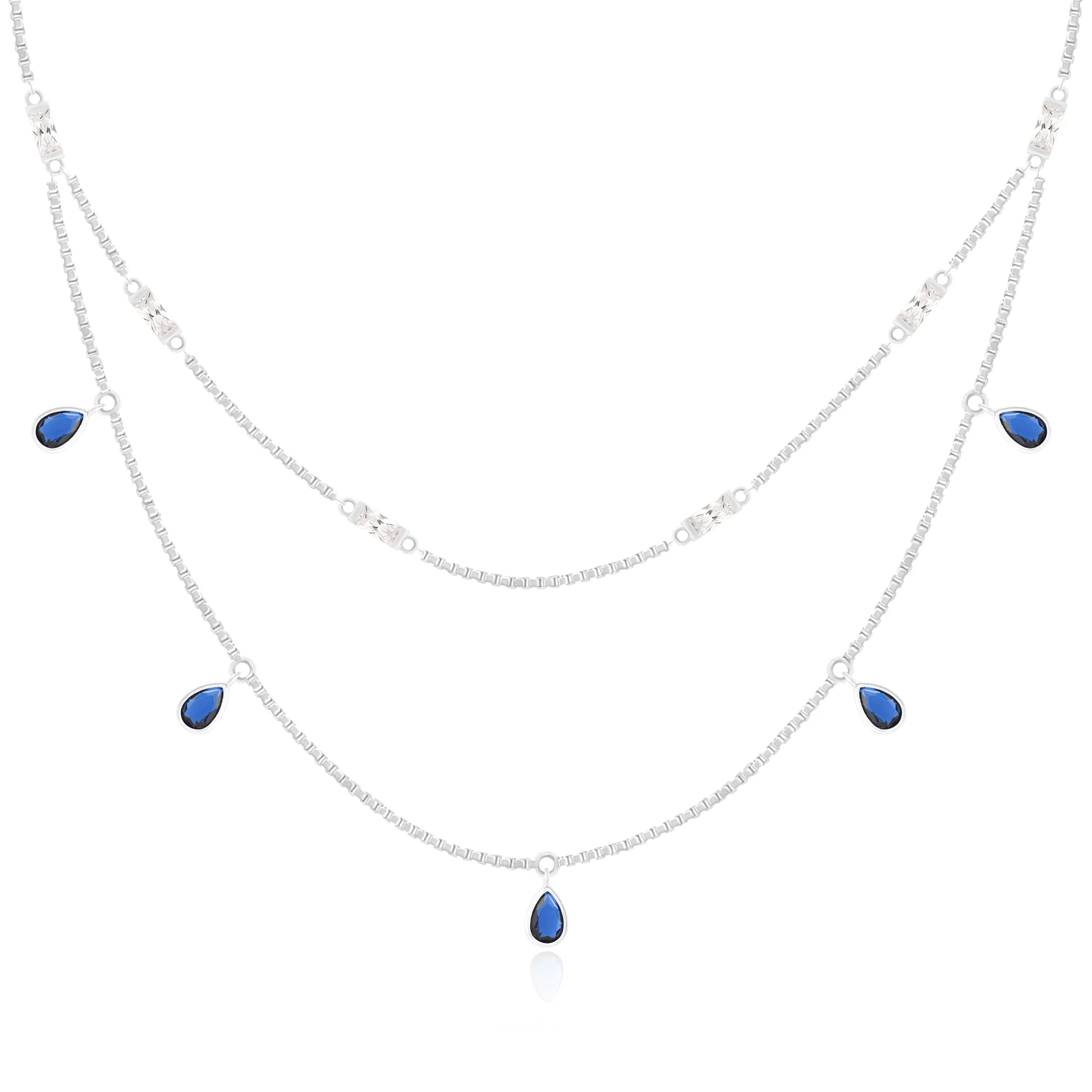 Blue Stone Necklace Set - Image 5