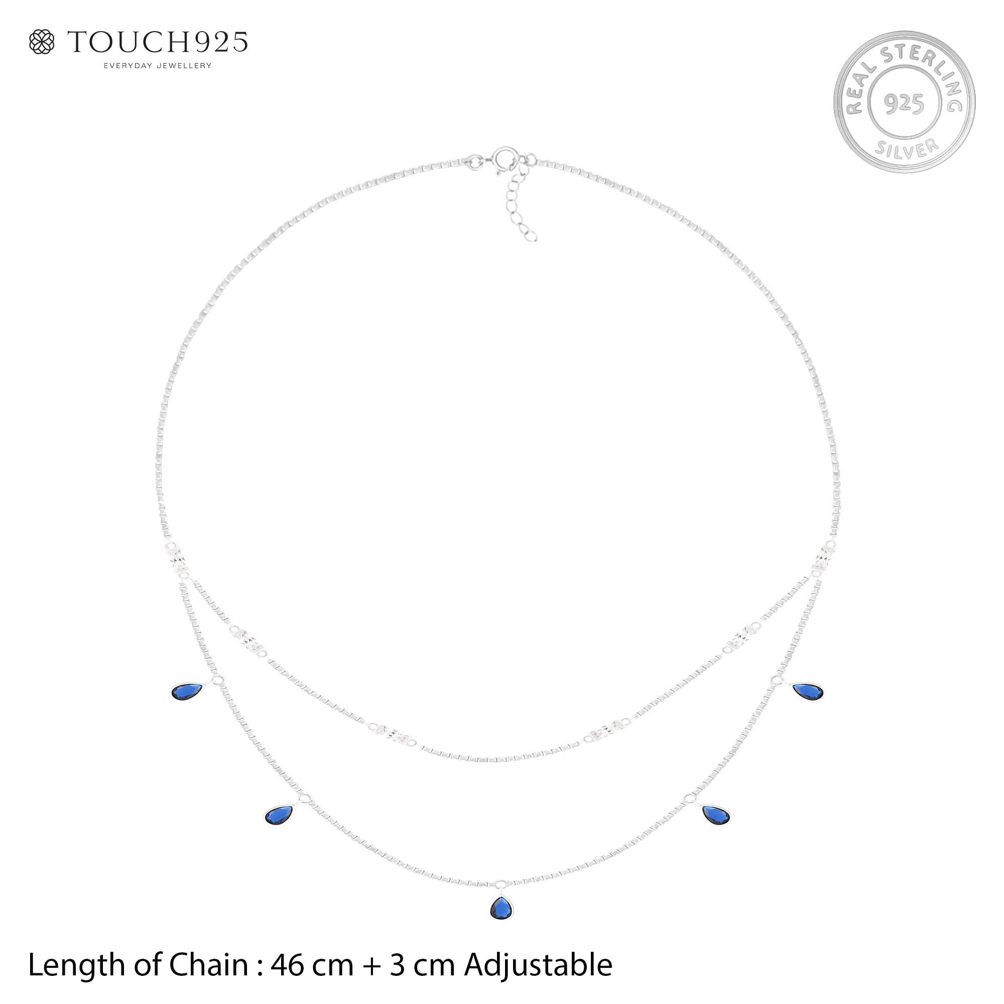 Blue Stone Necklace Set - Image 7