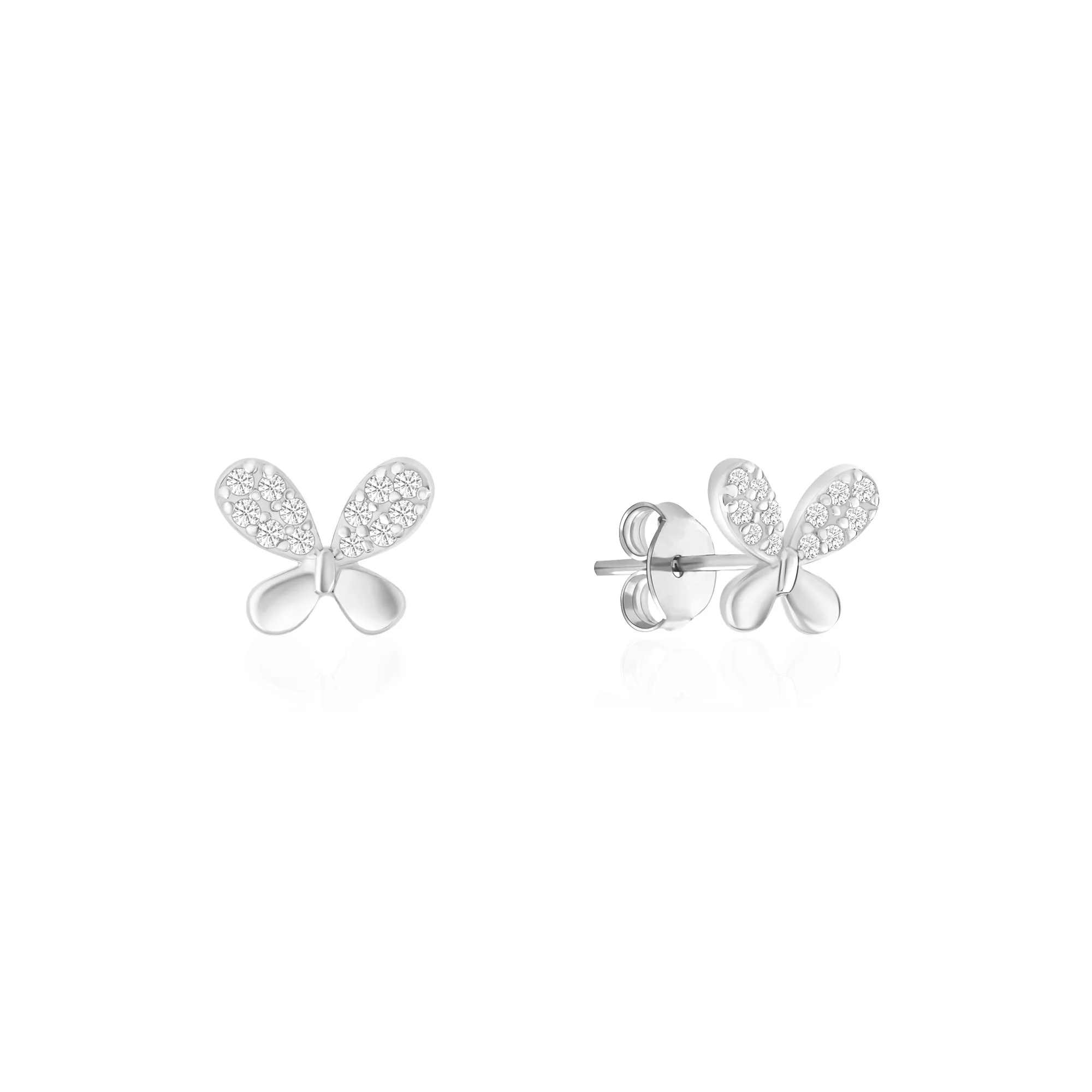 Bow Tie Stud CZ Earrings - Image 8