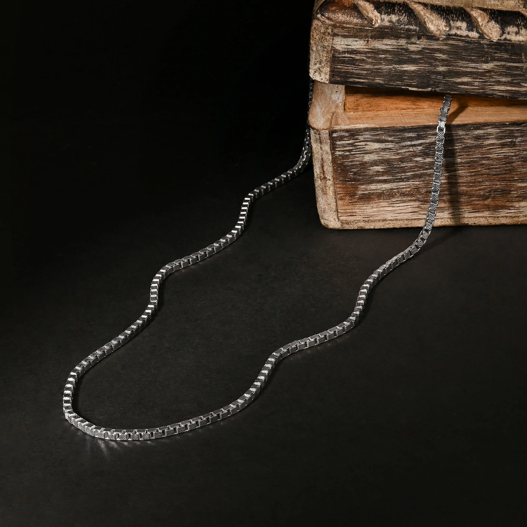 Box Link Silver Chain