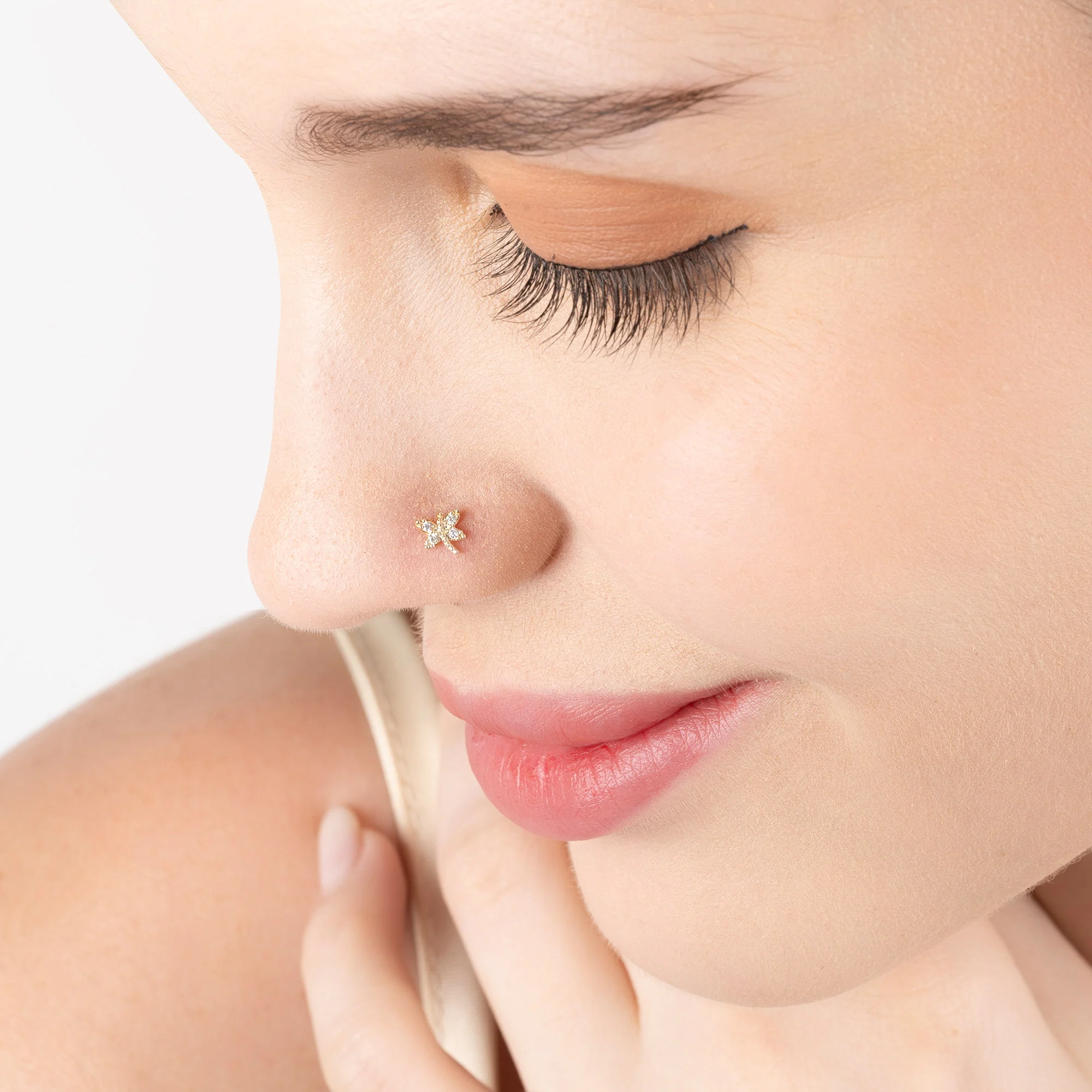 Butterfly Bling Nose Pin - Image 4