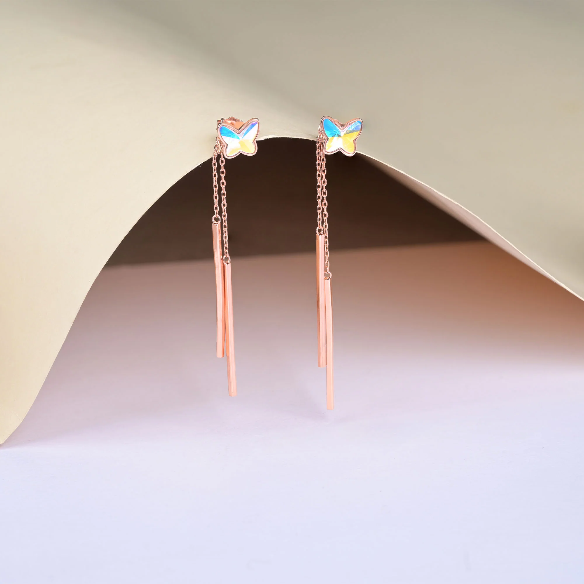 Butterfly Drop Earrings - Image 5