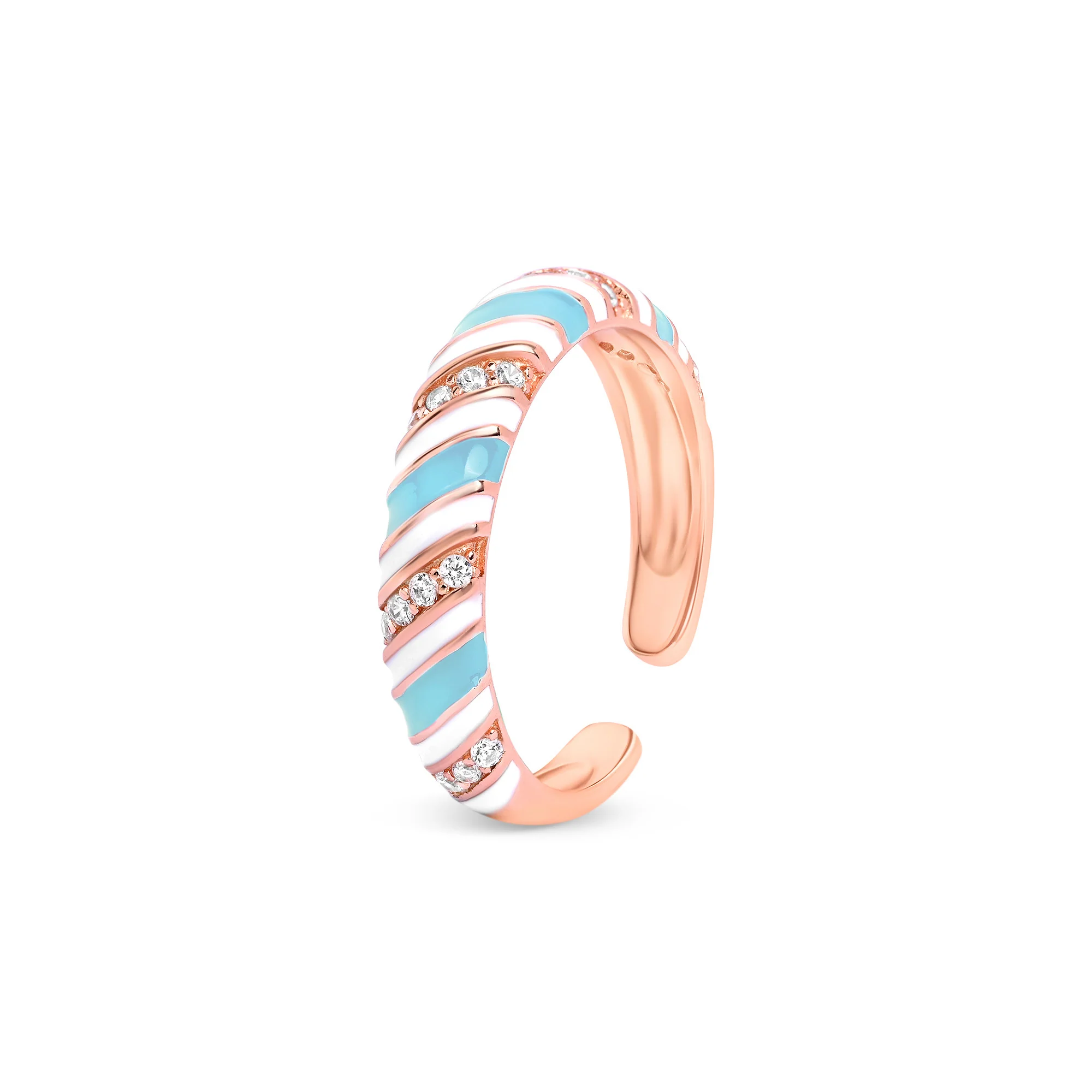 Candy Swirl Silver Toe Ring - Image 4