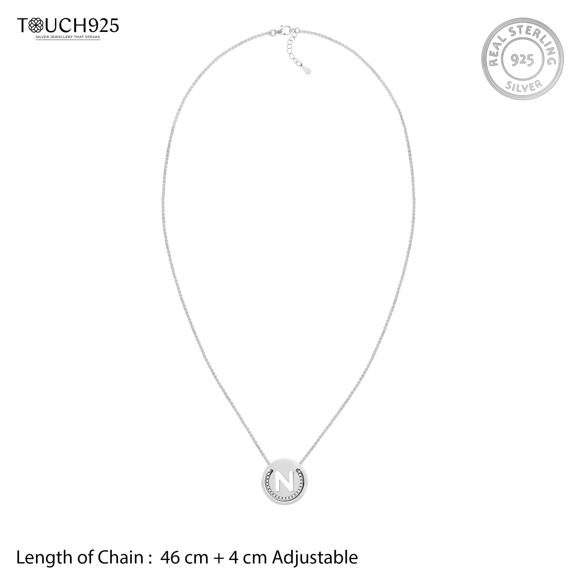 Circular Initial 'N' Necklace - Image 7