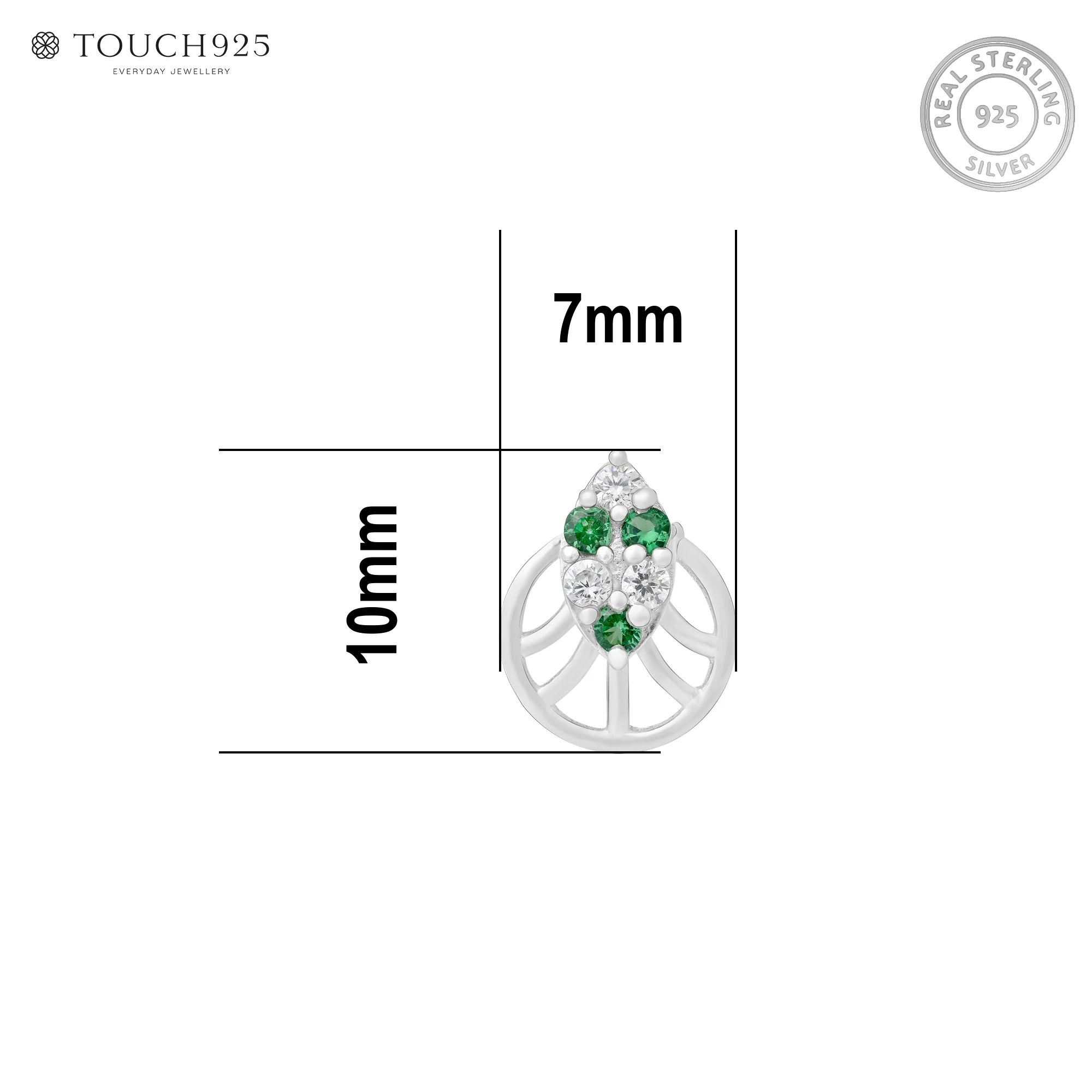 Classic Cluster Silver Nose Pin - Image 6