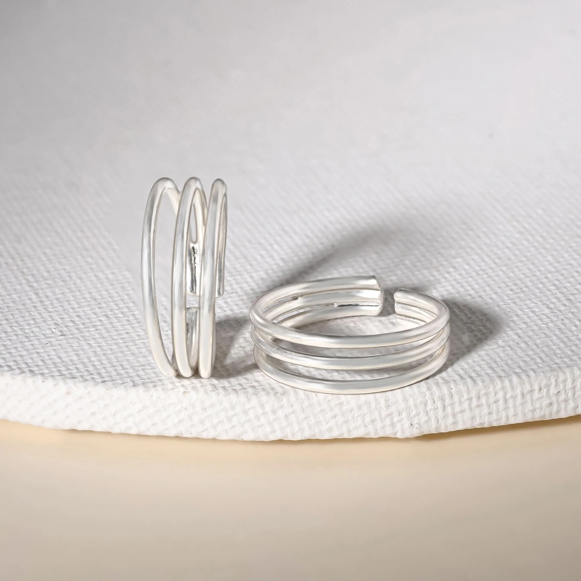 Classic Layered Band Toe Ring