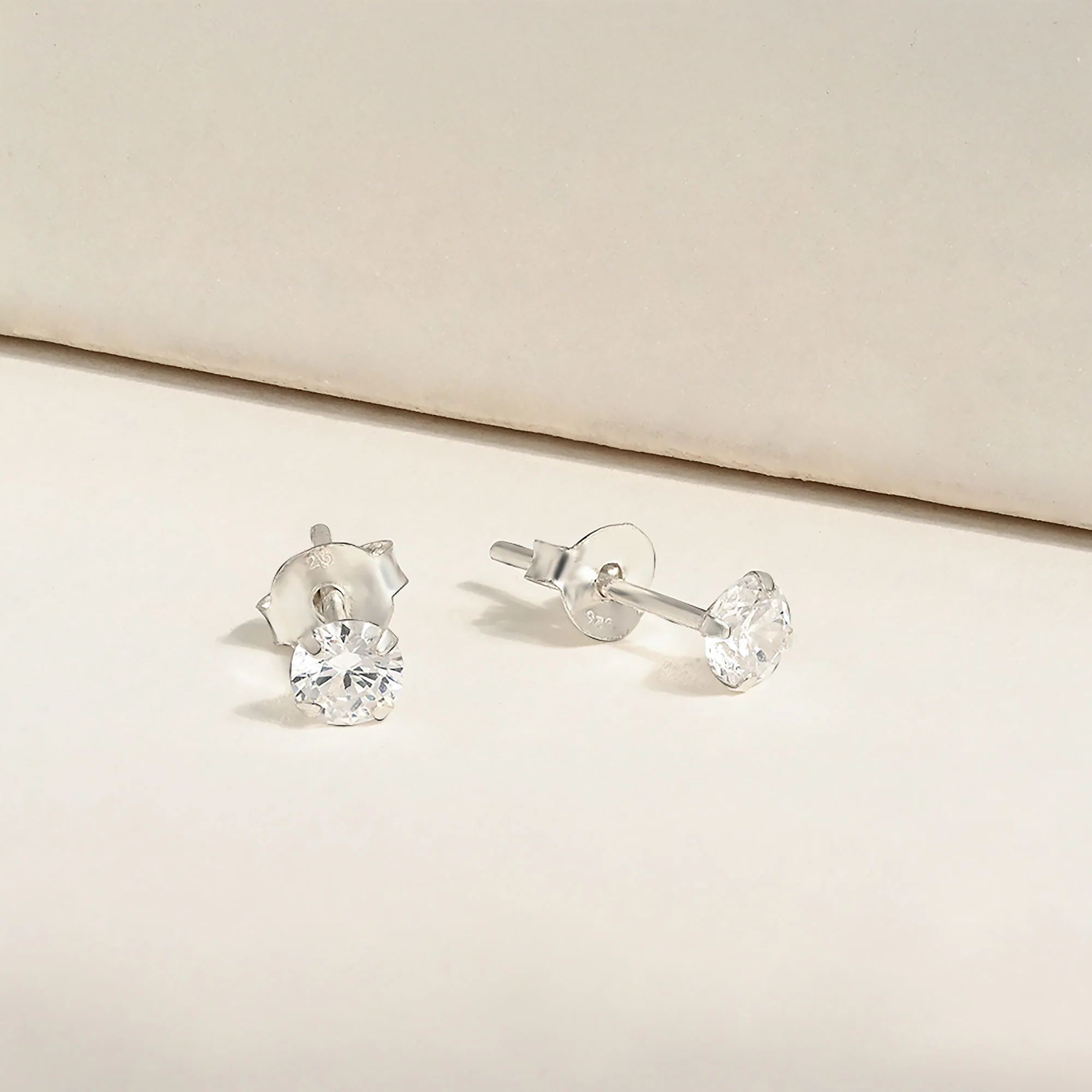 Classic Round CZ Stud Earrings - Image 16
