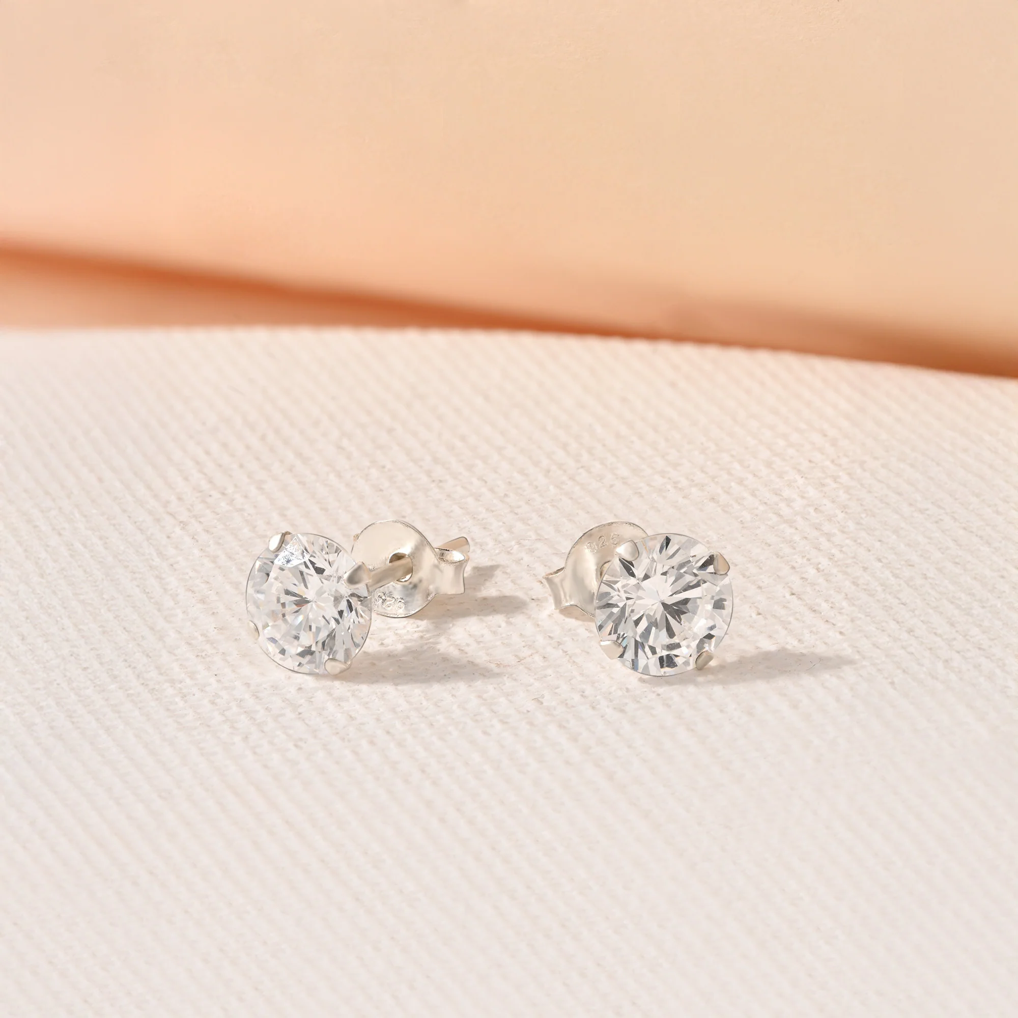 Classic Round CZ Stud Earrings - Image 30