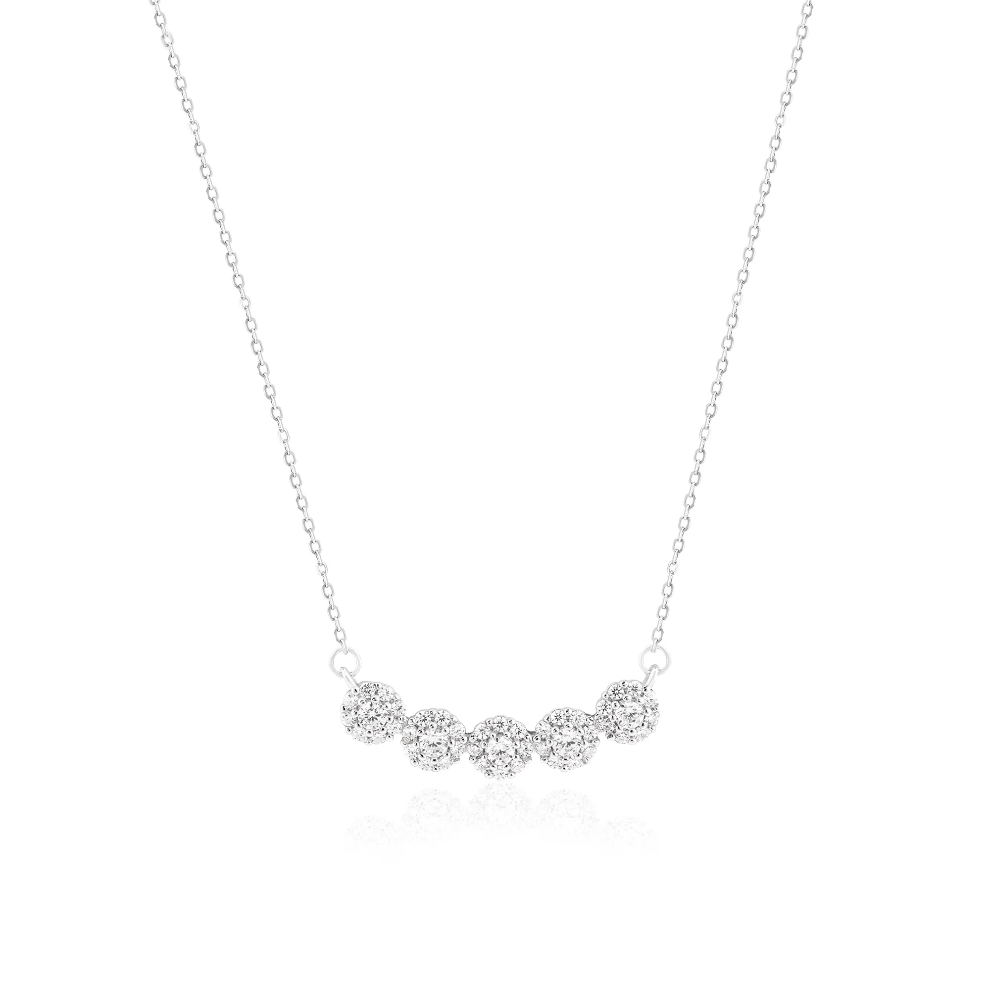 Cluster Studded Row Necklace - Image 2