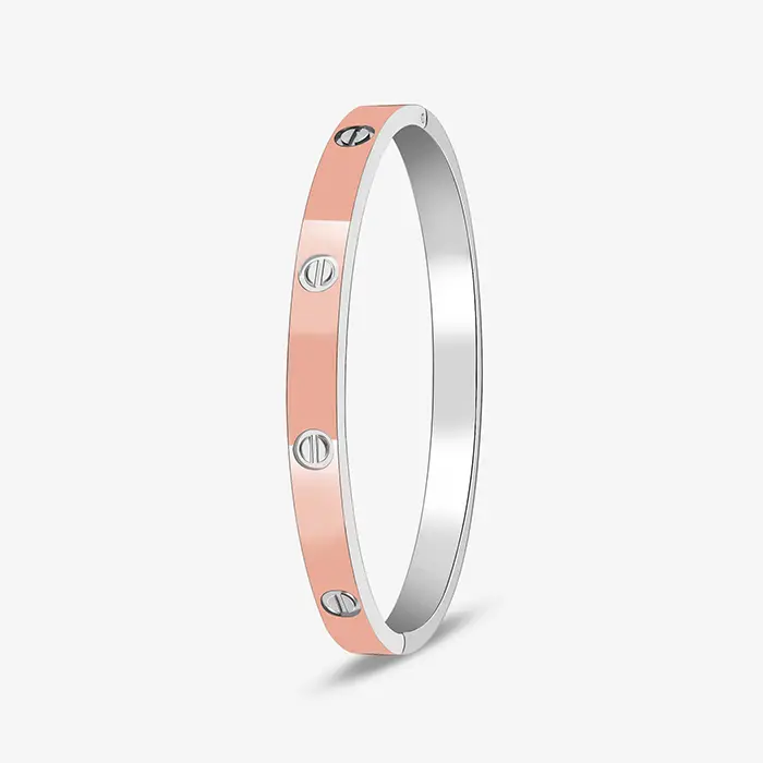 Crossed Circle Rose Gold Kada - Image 4
