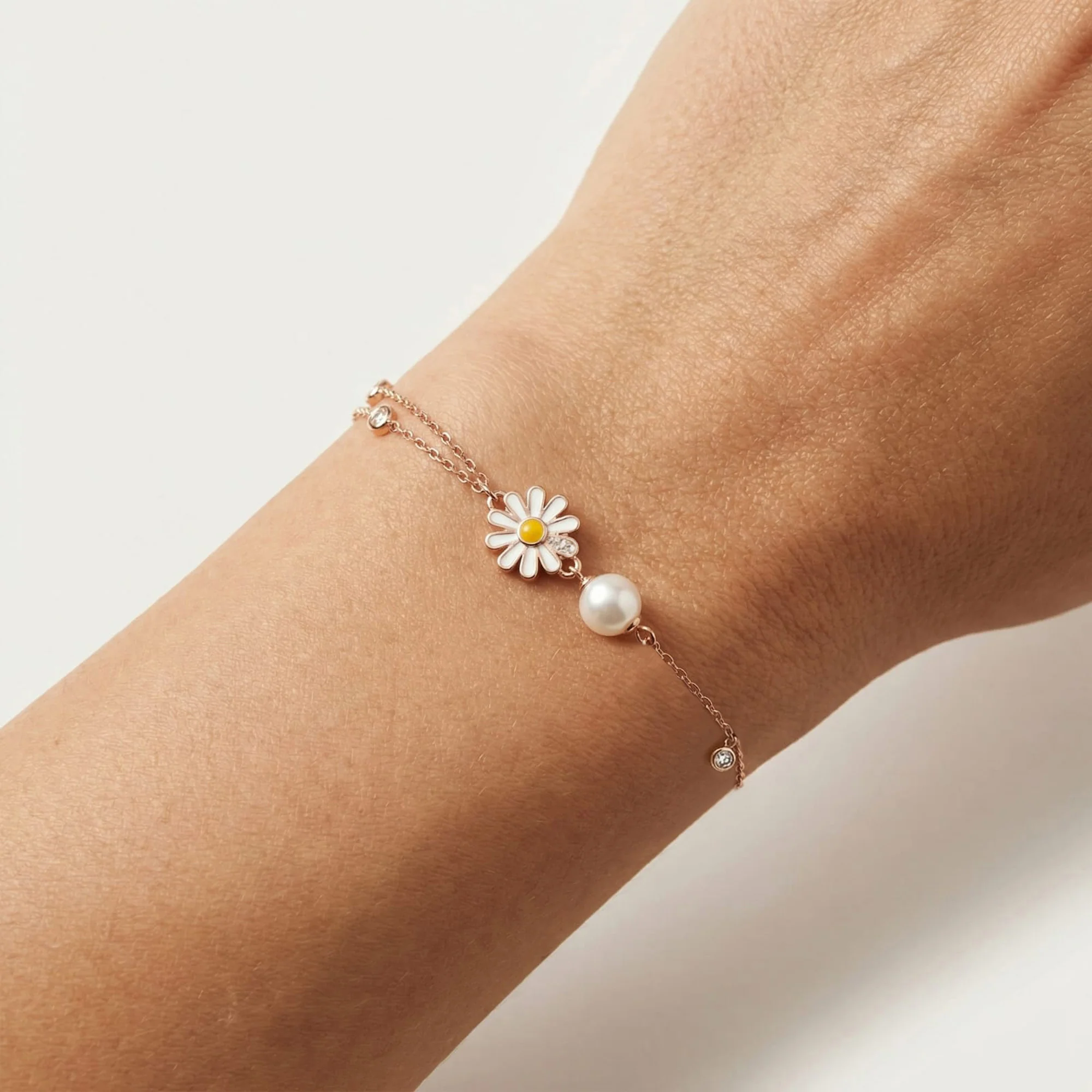 Daisy Pearl Charm Bracelet - Image 8