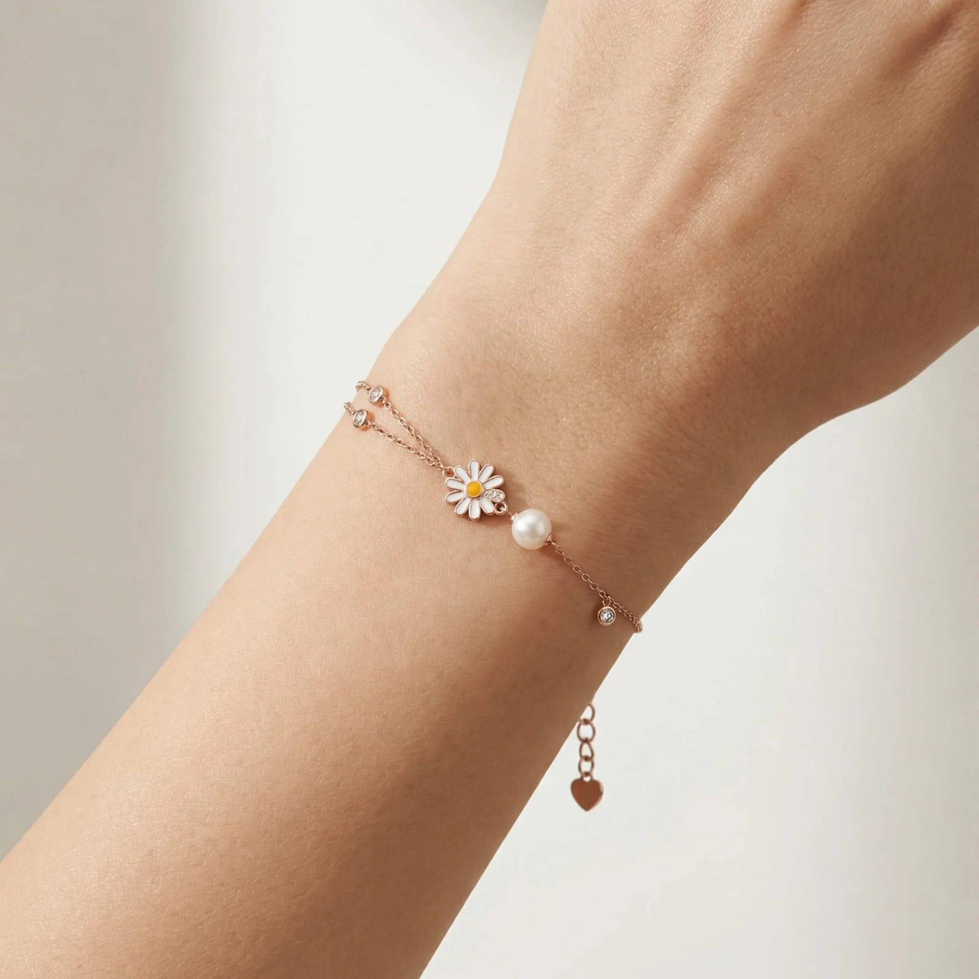 Daisy Pearl Charm Bracelet - Image 9