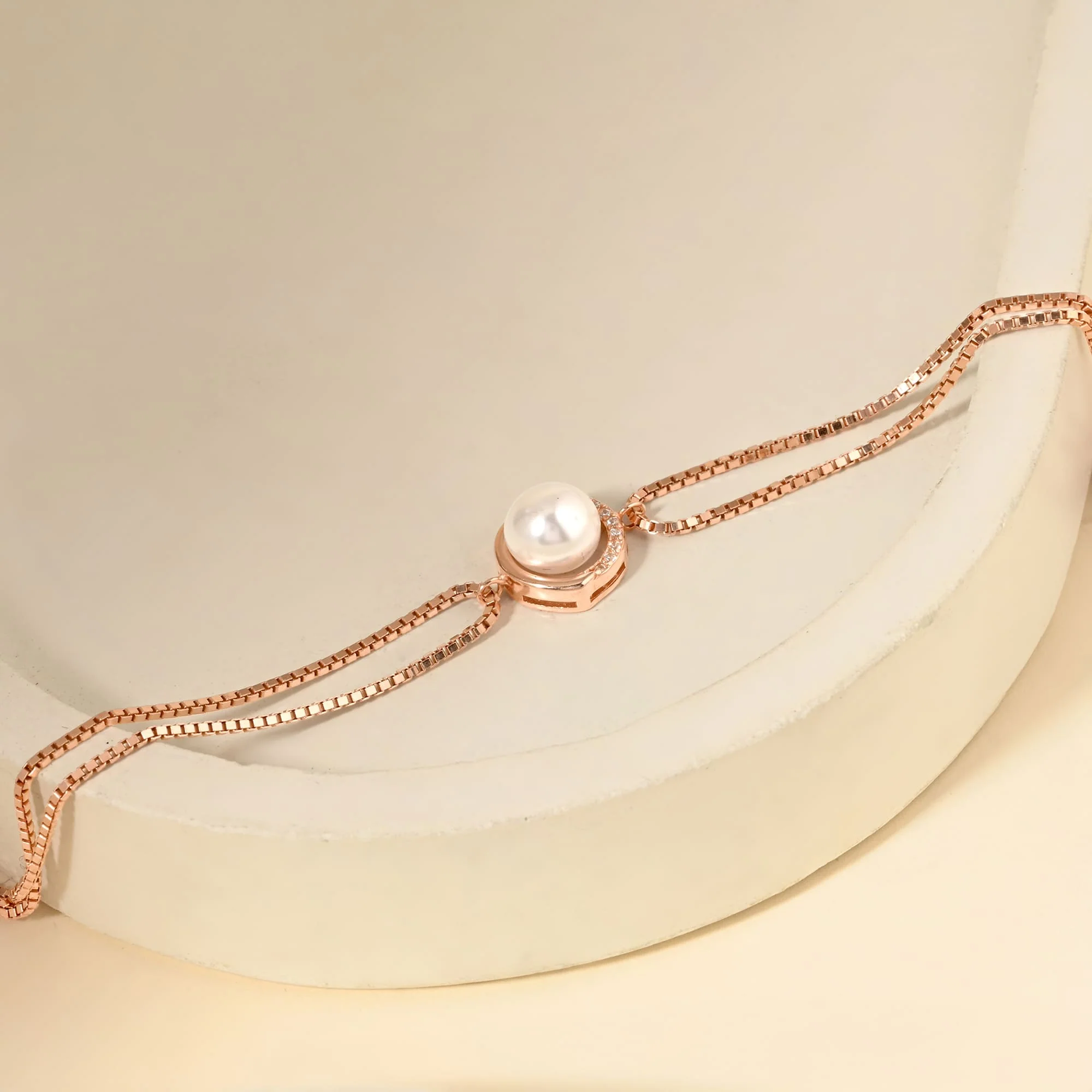 Double Chain Pearl Bracelet - Image 8