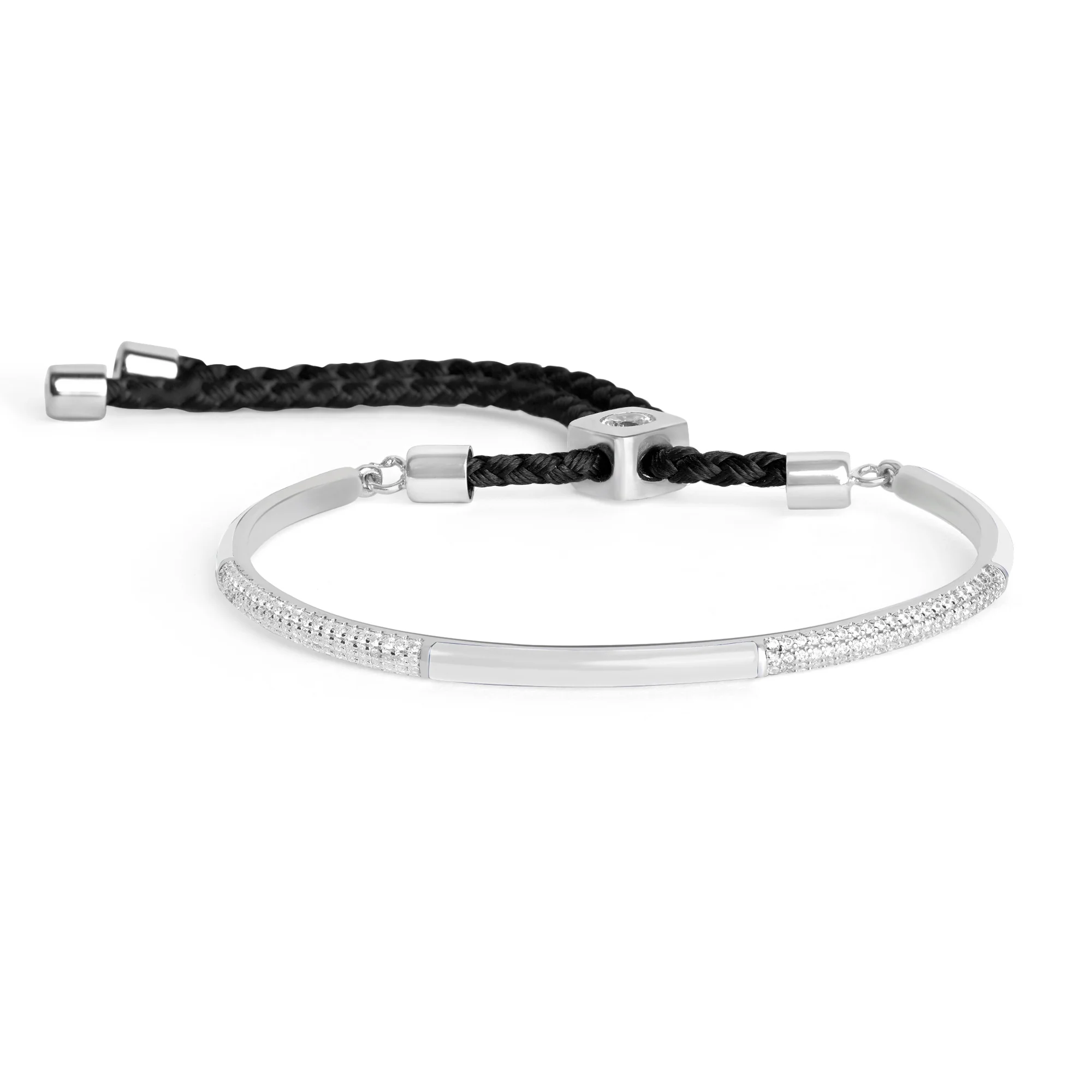 Dual Accent Silver Bracelet - Image 2
