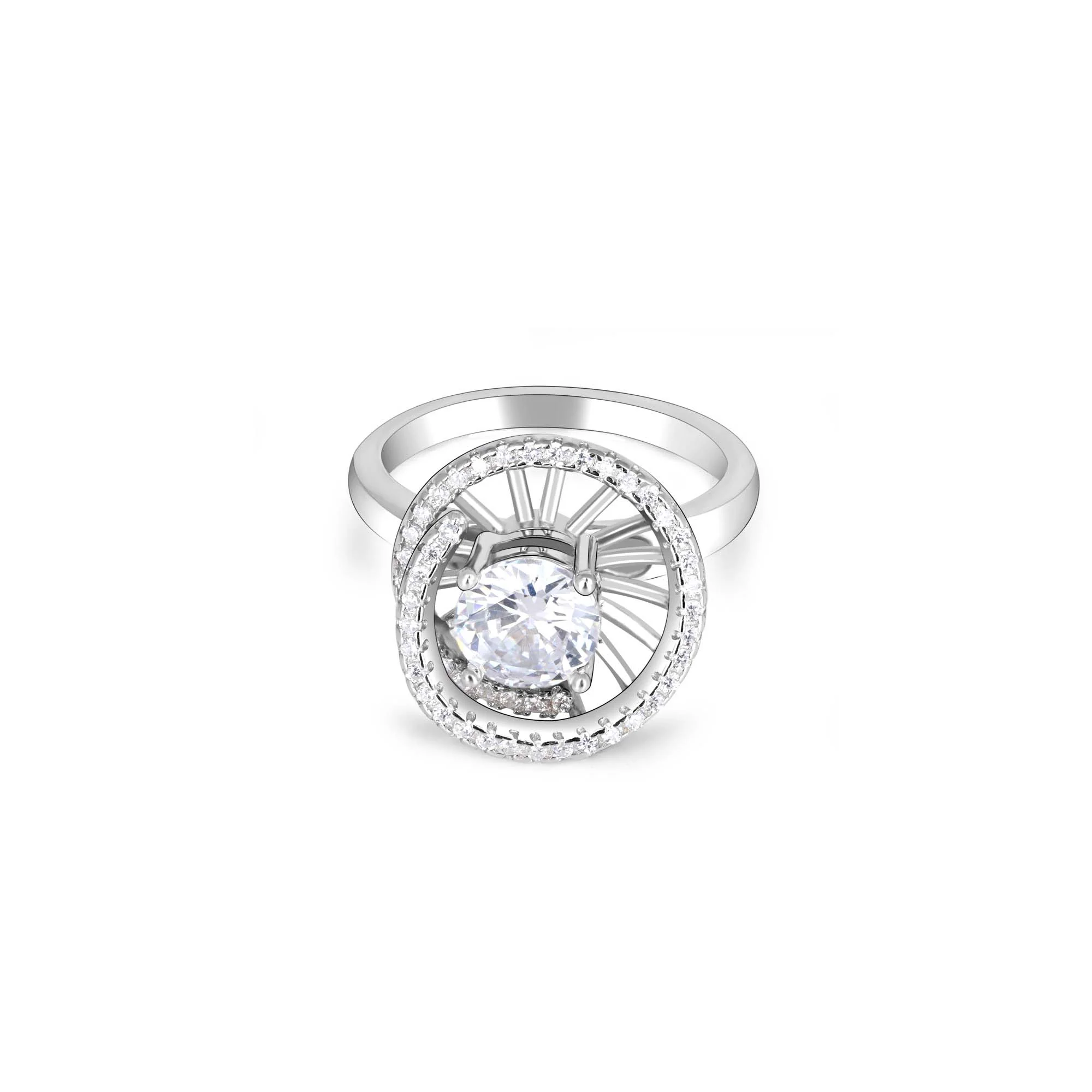 Elegant Glow Silver Ring - Image 2