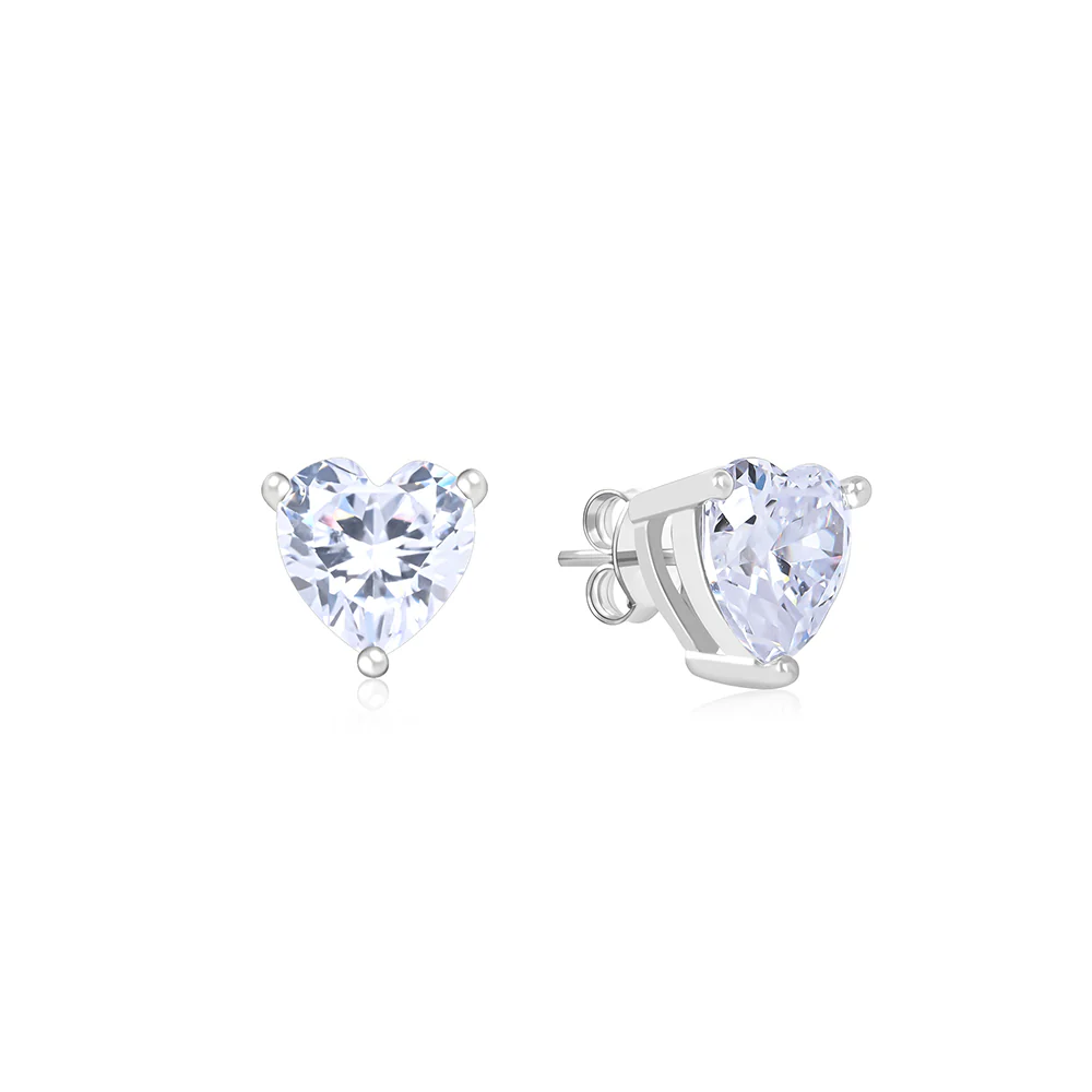 Embraced Heart Silver Studs - Image 22
