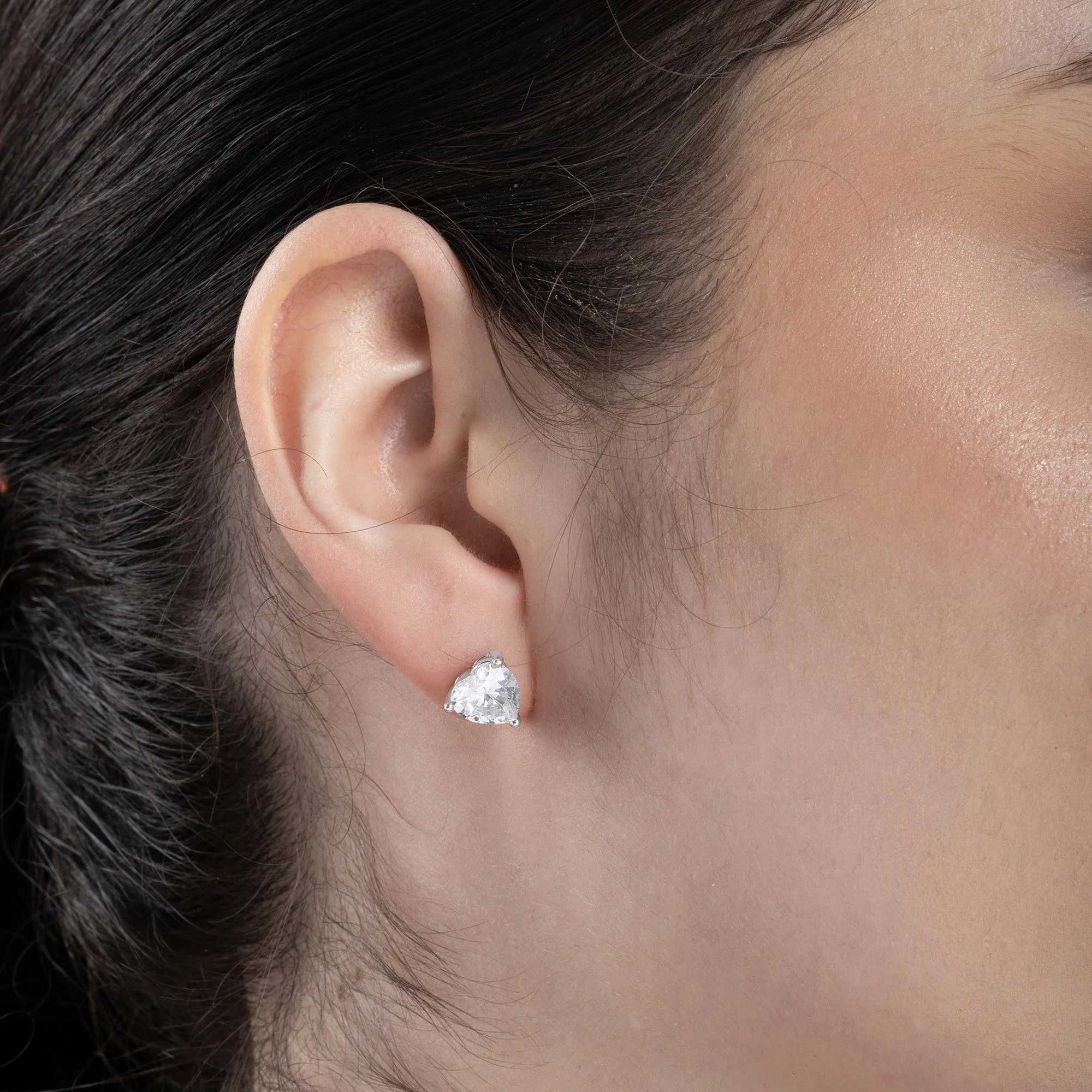 Embraced Heart Silver Studs - Image 27