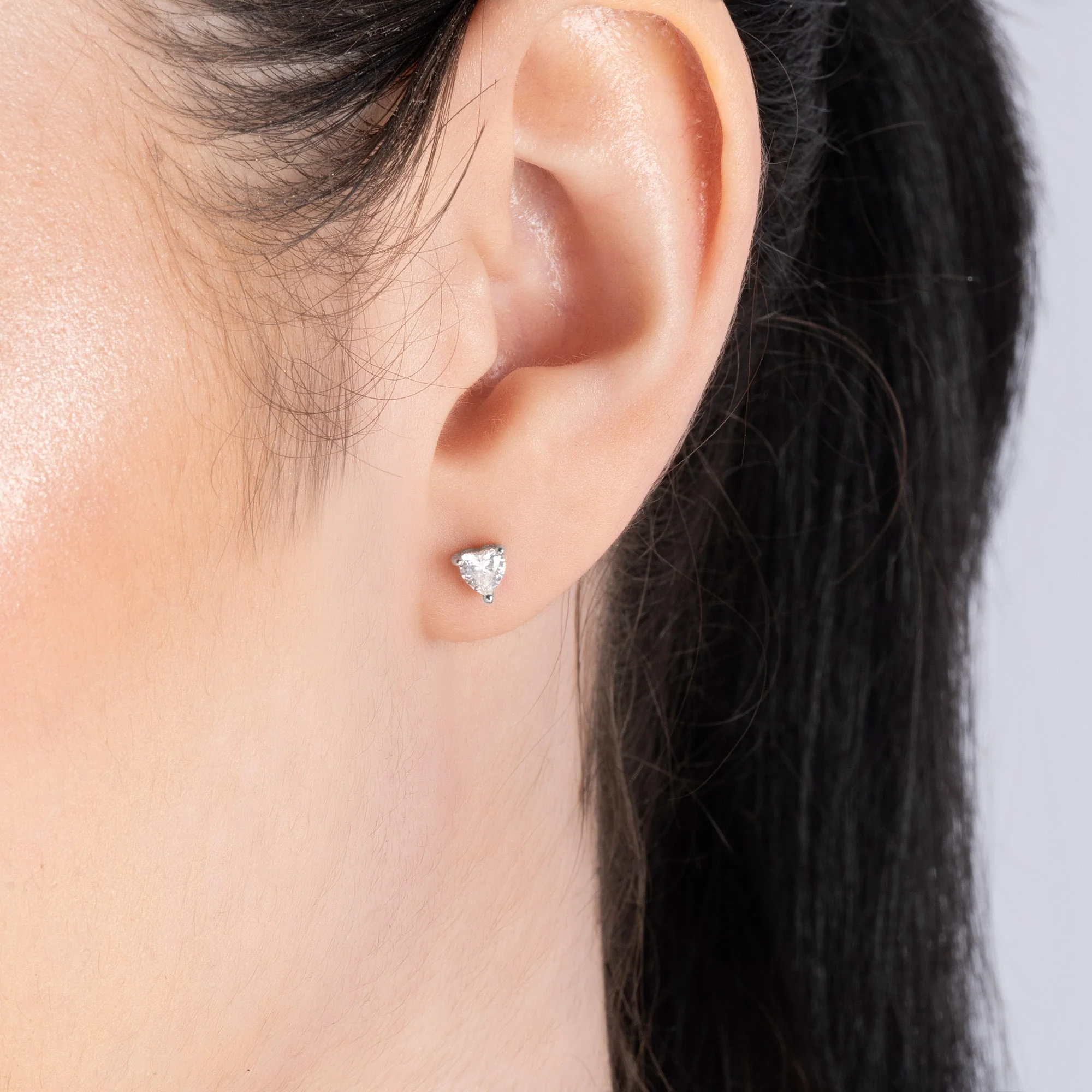 Embraced Heart Silver Studs - Image 8