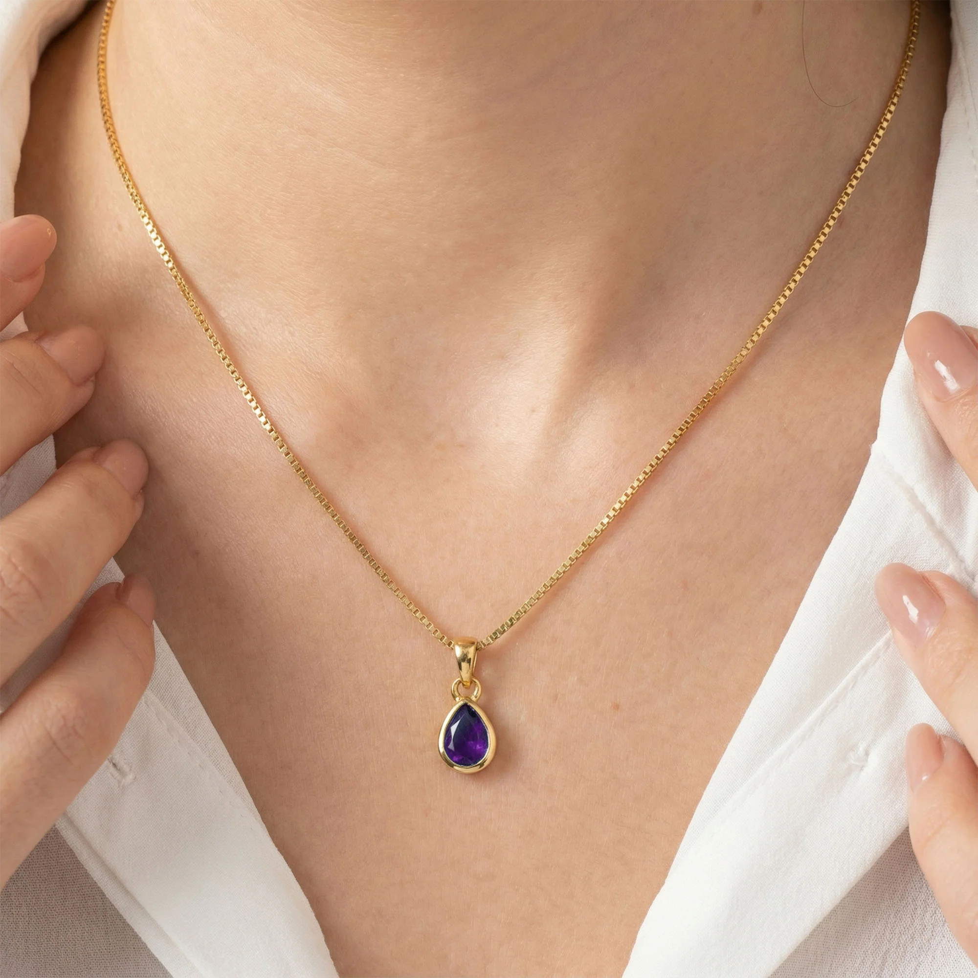 February Birthstone Necklace - Image 6