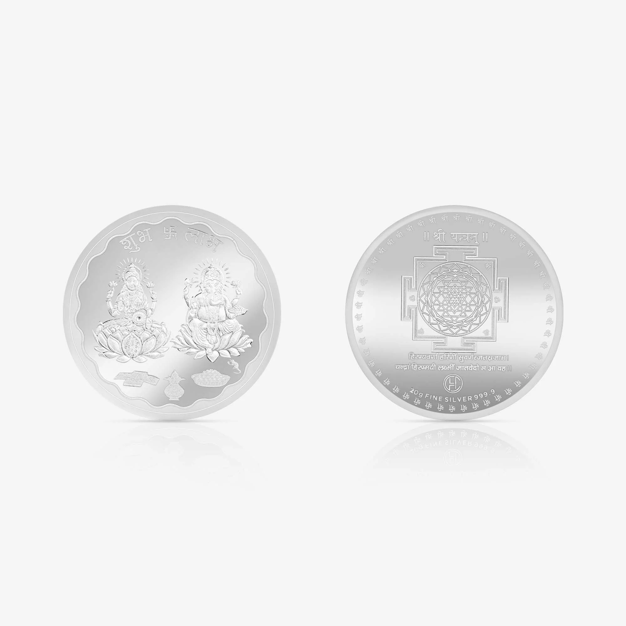 20g Ganesh and Laxmi 999 Silver Coin - Image 3
