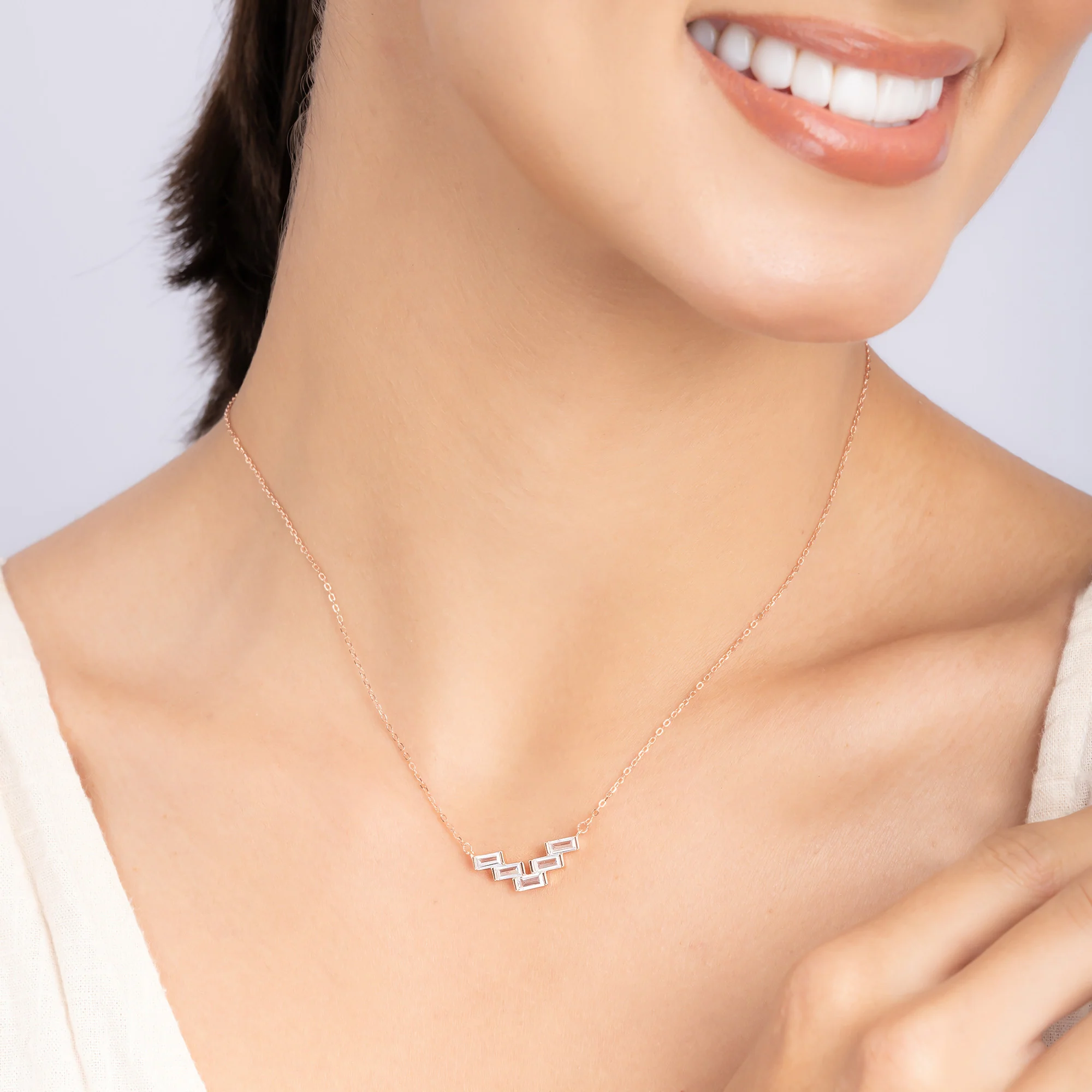 Geometric Stone Necklace - Image 4