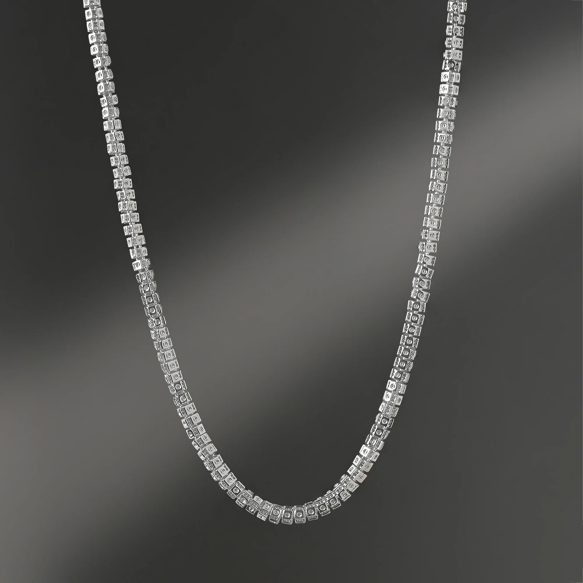 GridCube Silver Chain