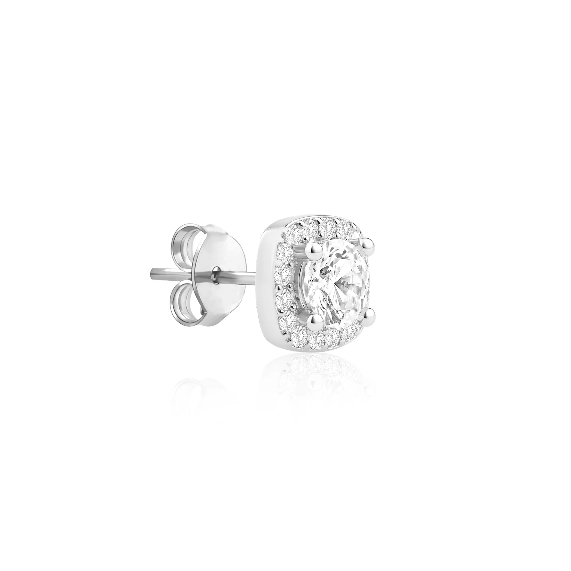 Halo CZ Stud Earrings - Image 13