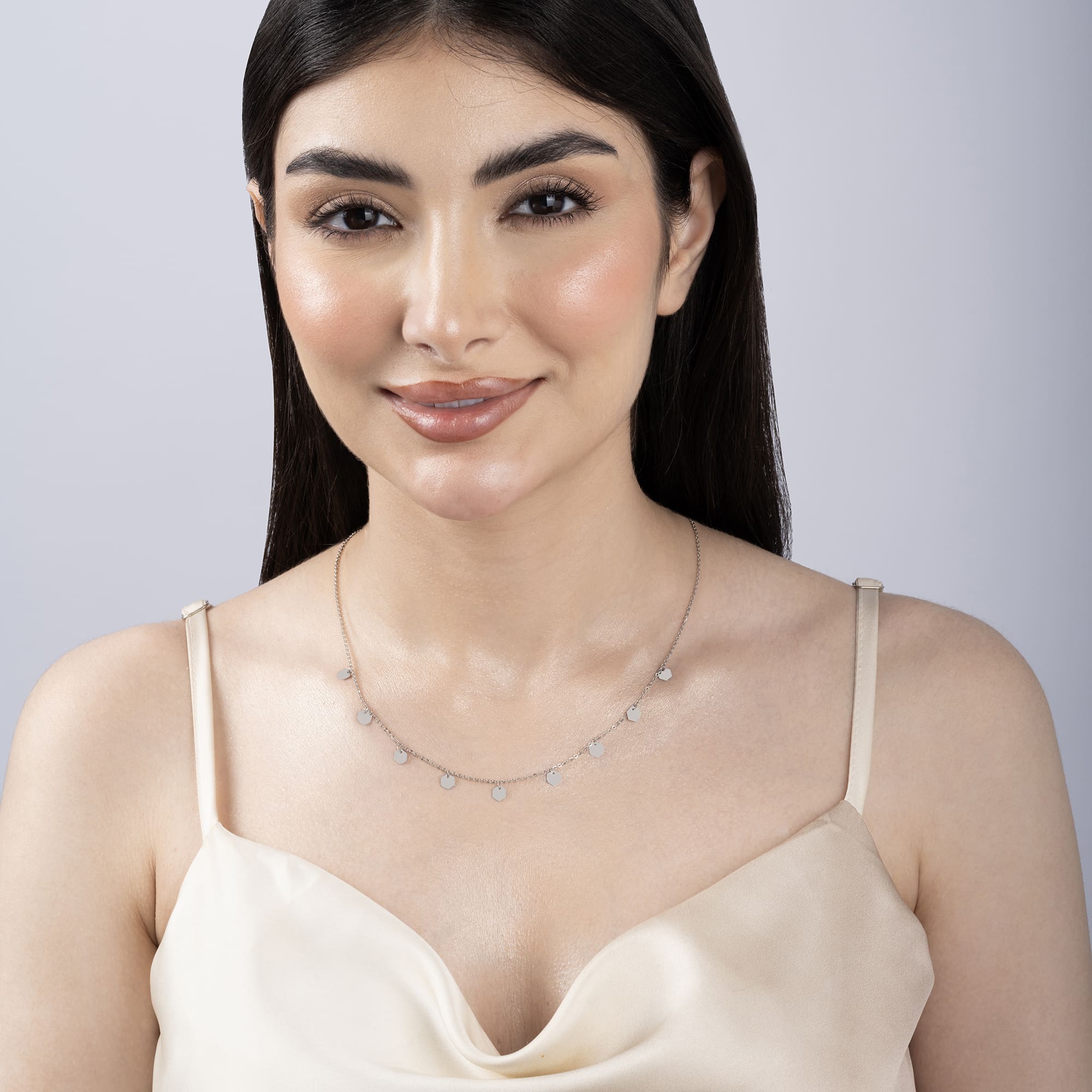 Hexagon Charm Necklace - Image 4