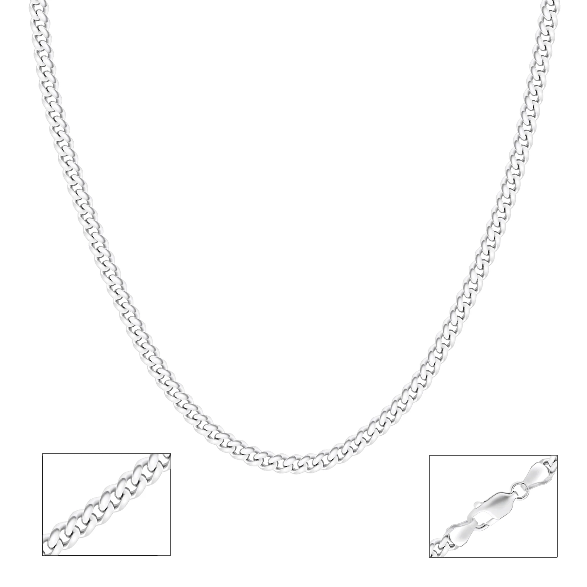 Italian Curb Silver Chain - Image 3