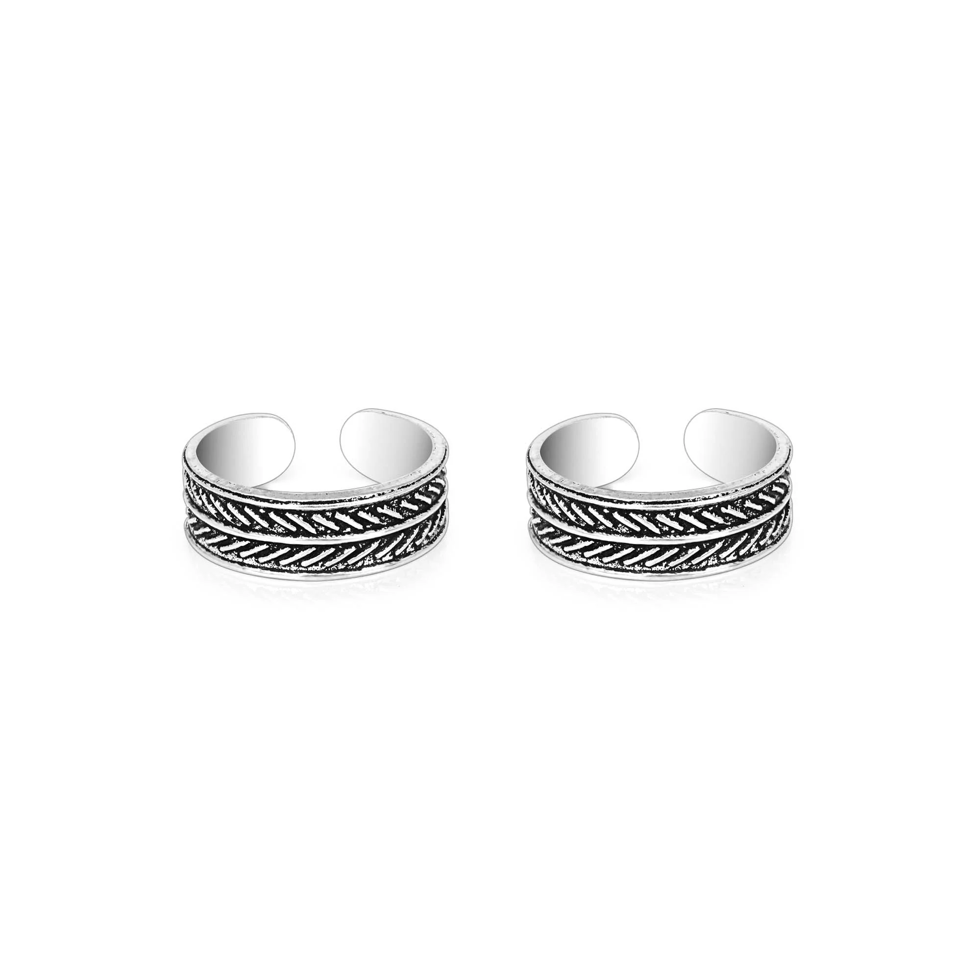 Line Motif Toe Ring - Image 2