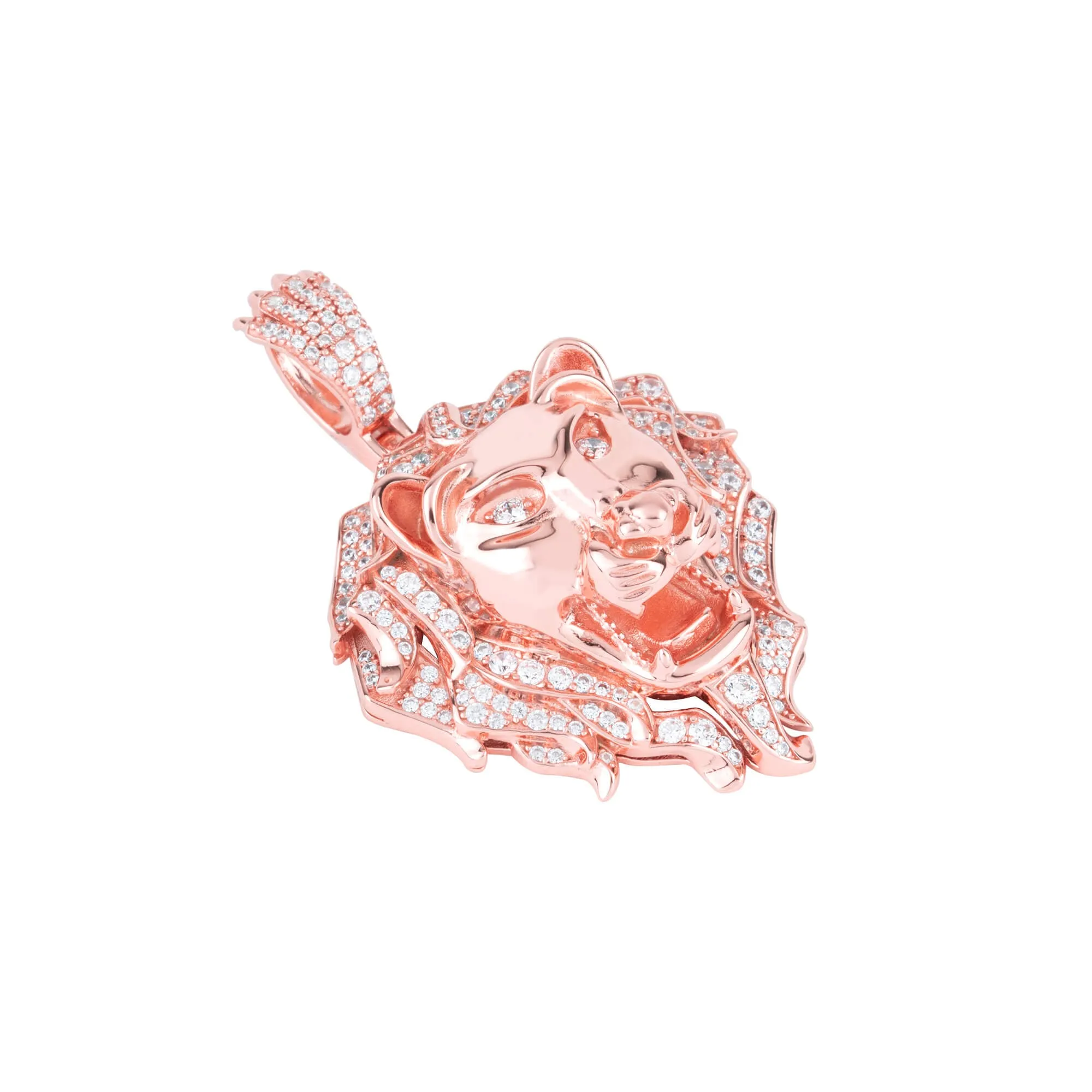 Majestic Roar Zircon Studded Rose Gold Locket - Image 4