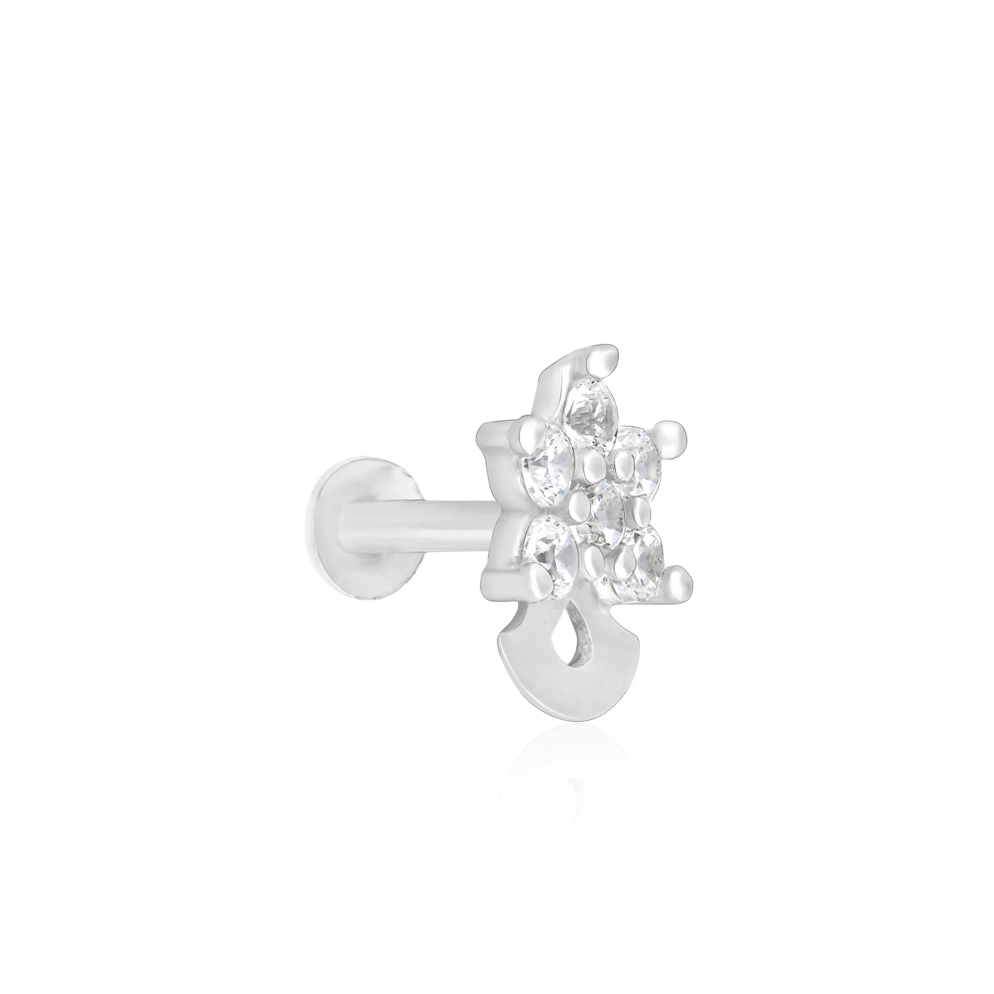 Mini Star Spark Silver Nose Pin - Image 2