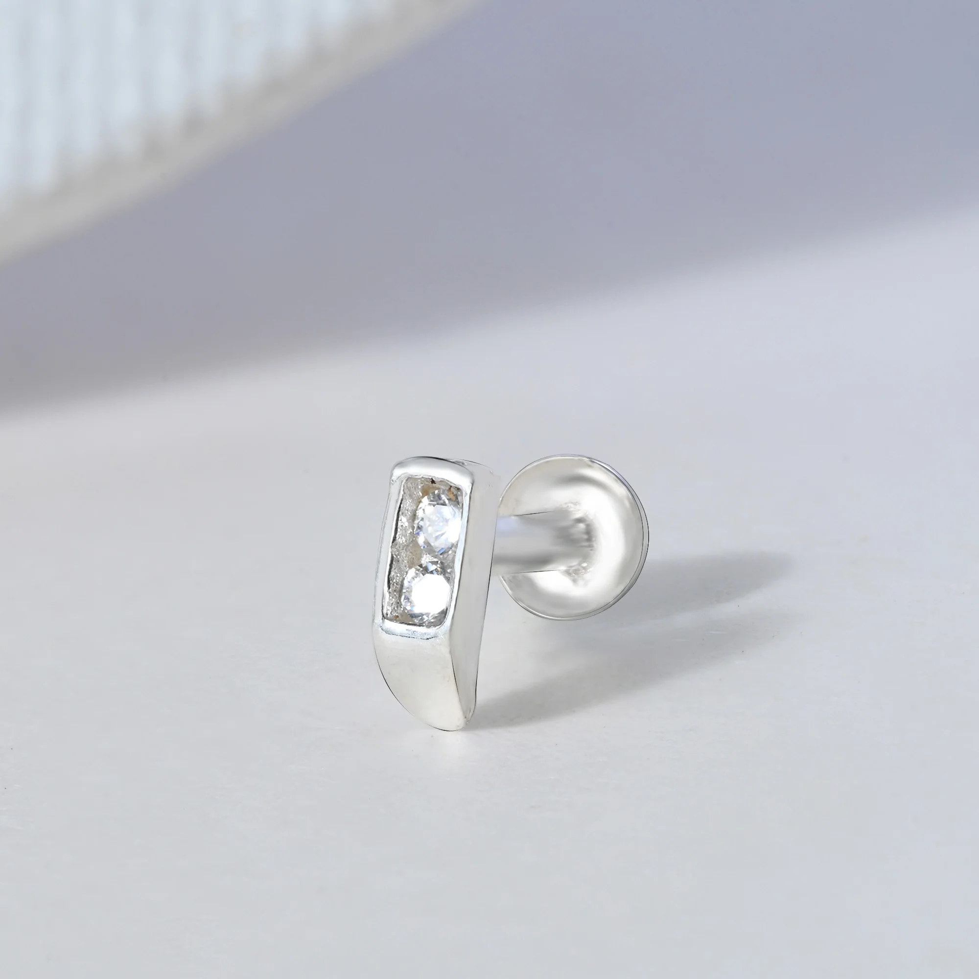 Minimal Bar Silver Nose Pin