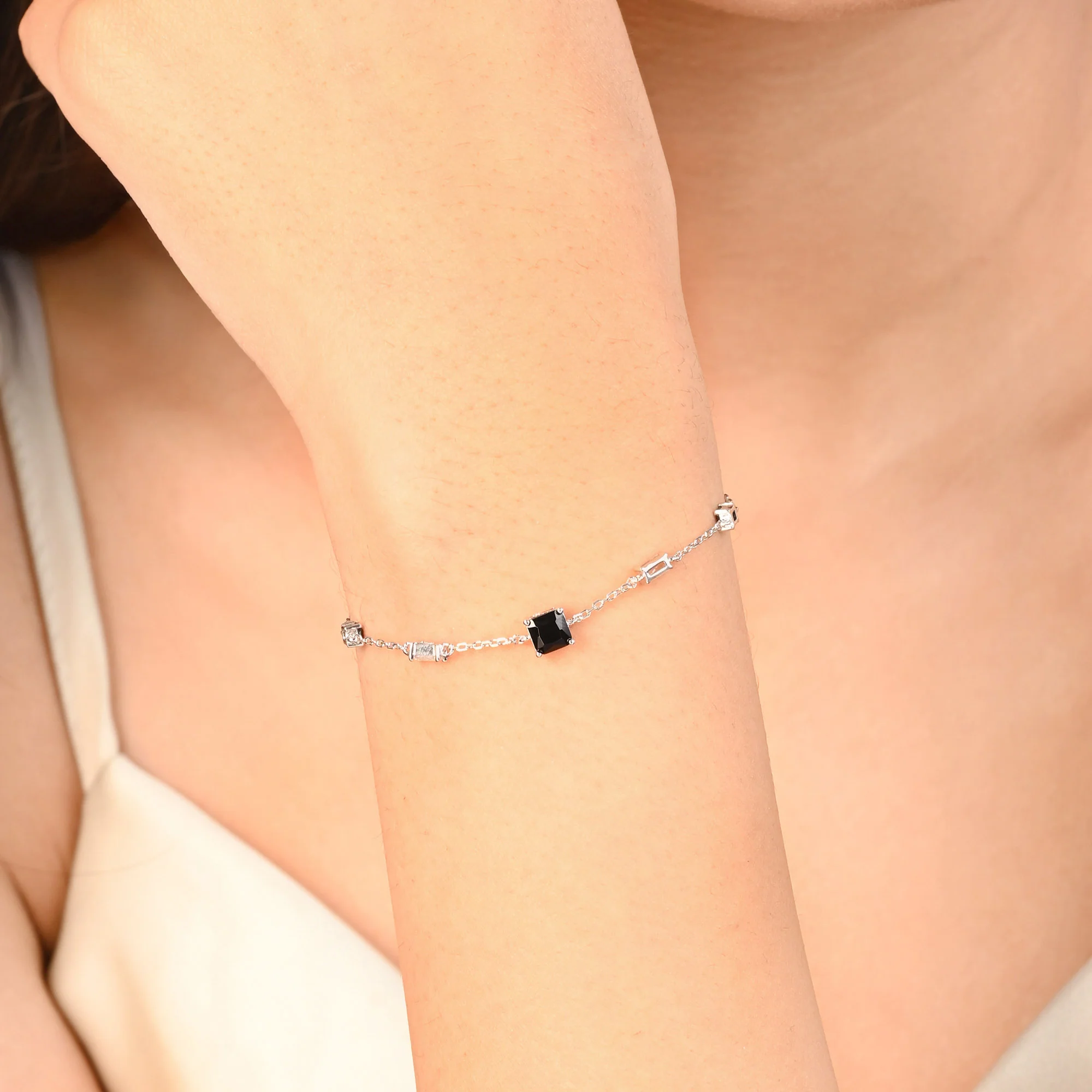 Minimal Square Station Bracelet - Image 4
