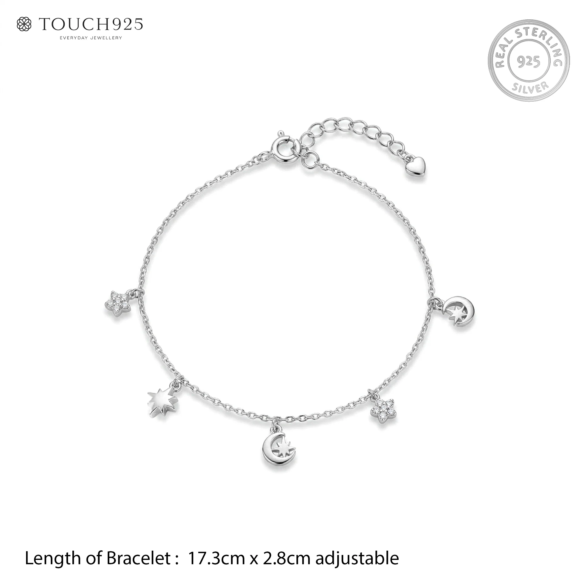 Moon & Star Charm Bracelet - Image 10