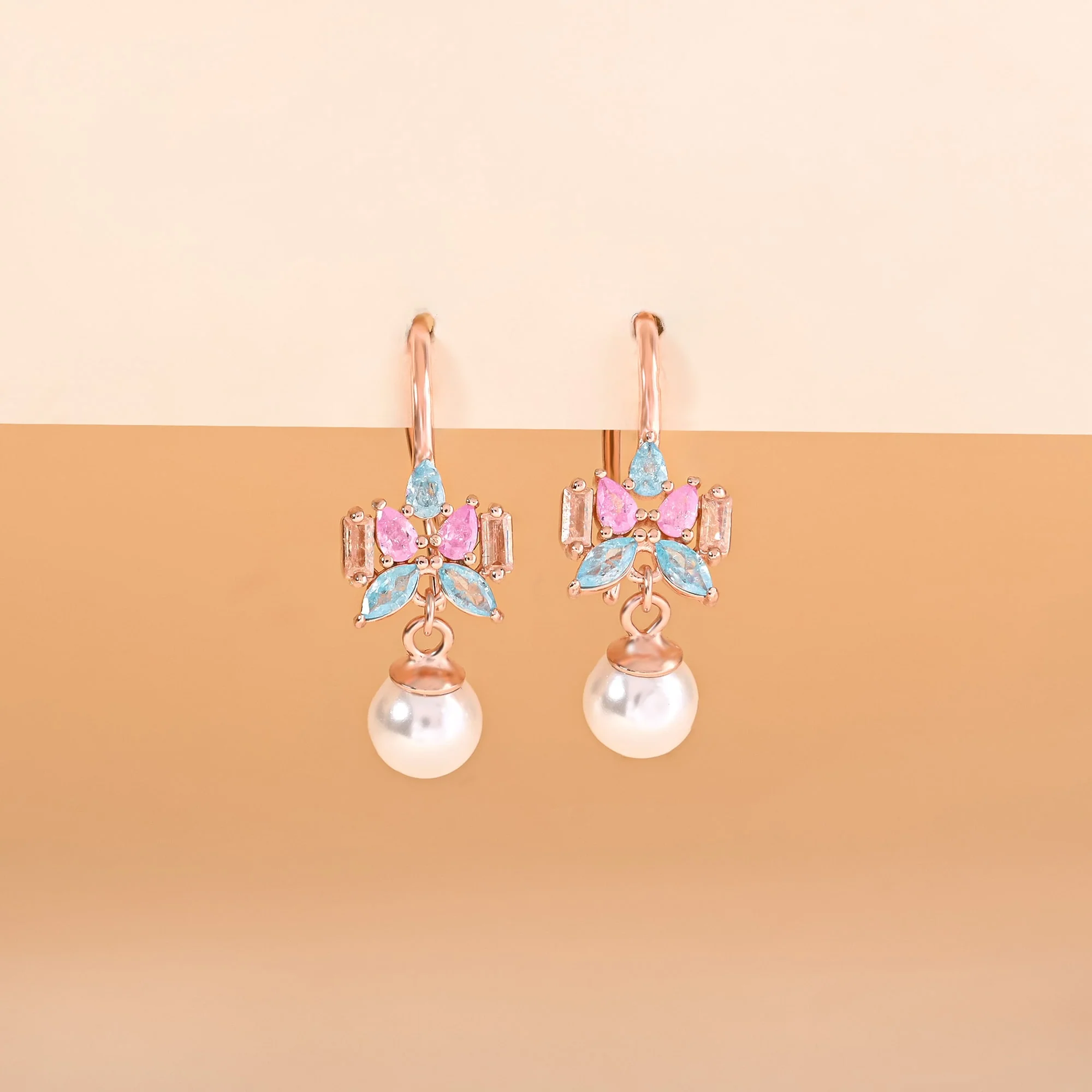 Pearl Drop Beads Earrings