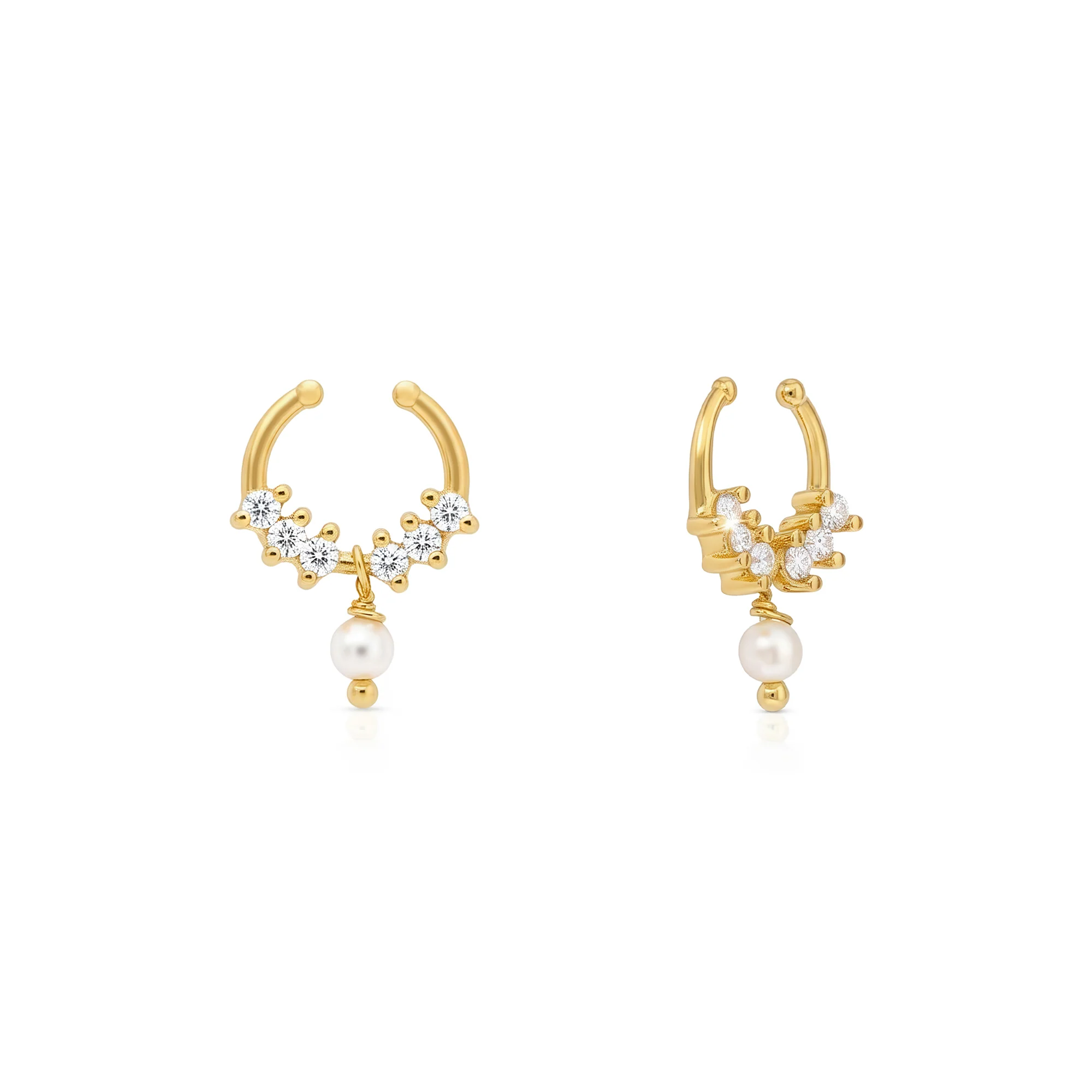 Pearl Drop Septum Nose Ring - Image 6