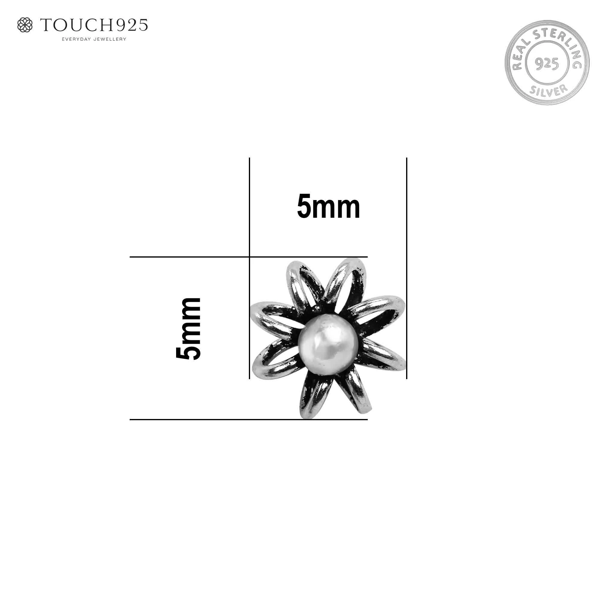 Pearl Floret Nose Pin - Image 6