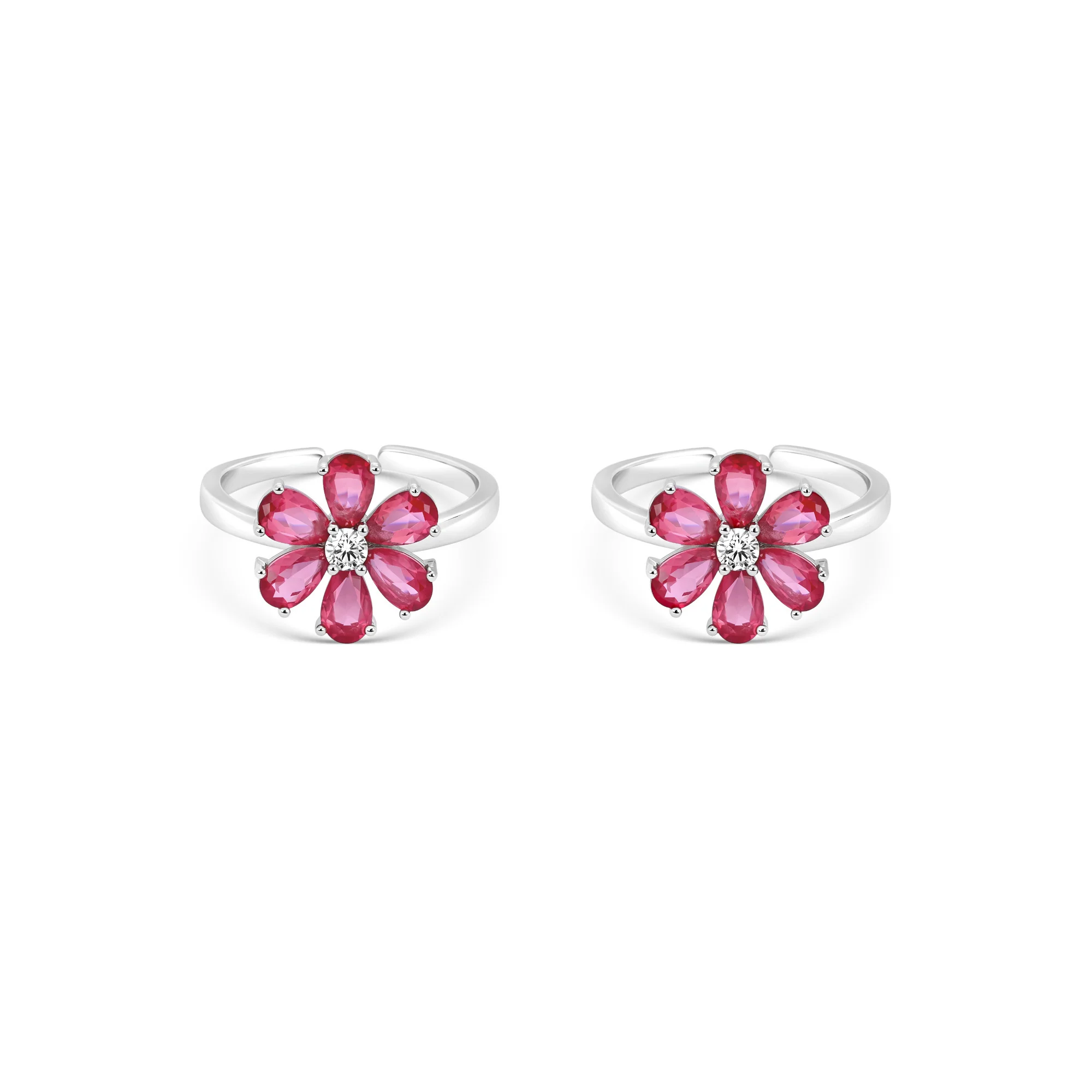 Petaline Silver Toe Ring - Image 7