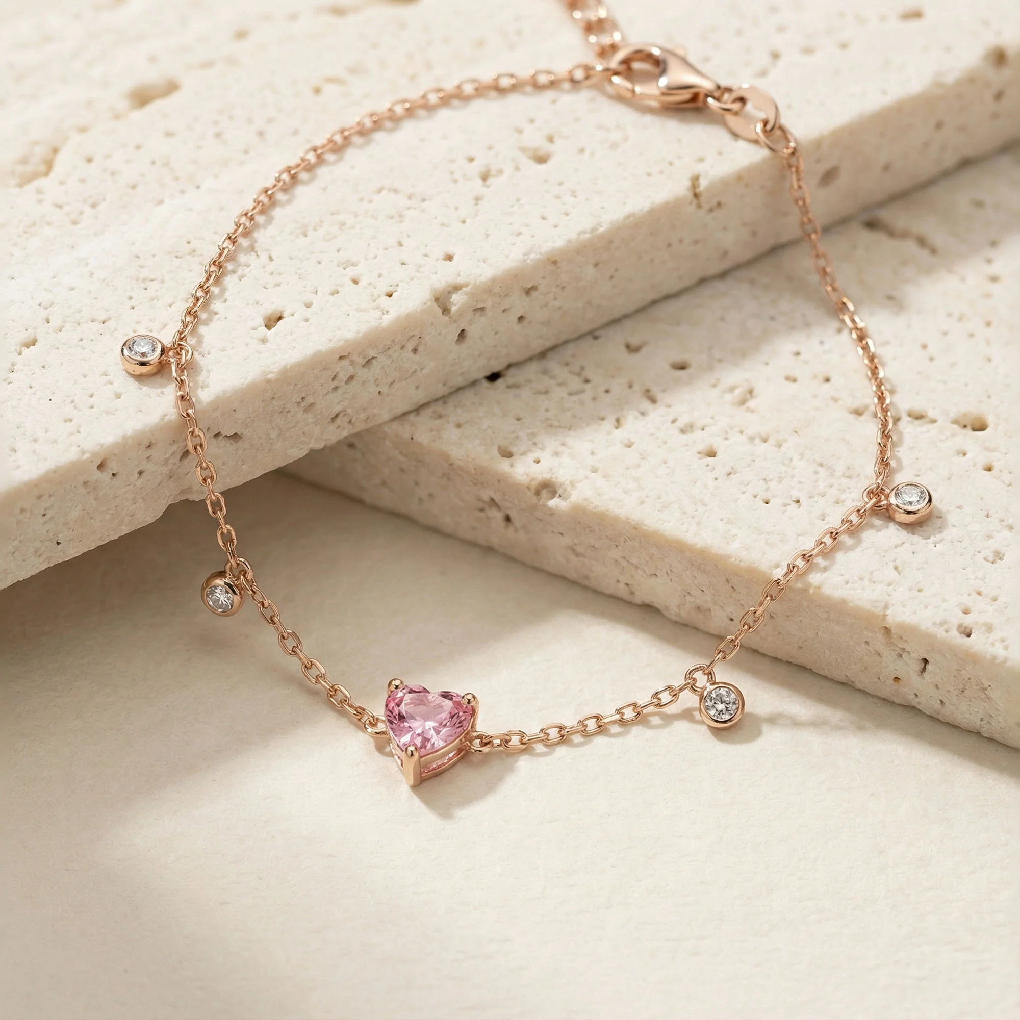 Pink Heart Silver Bracelet - Image 7