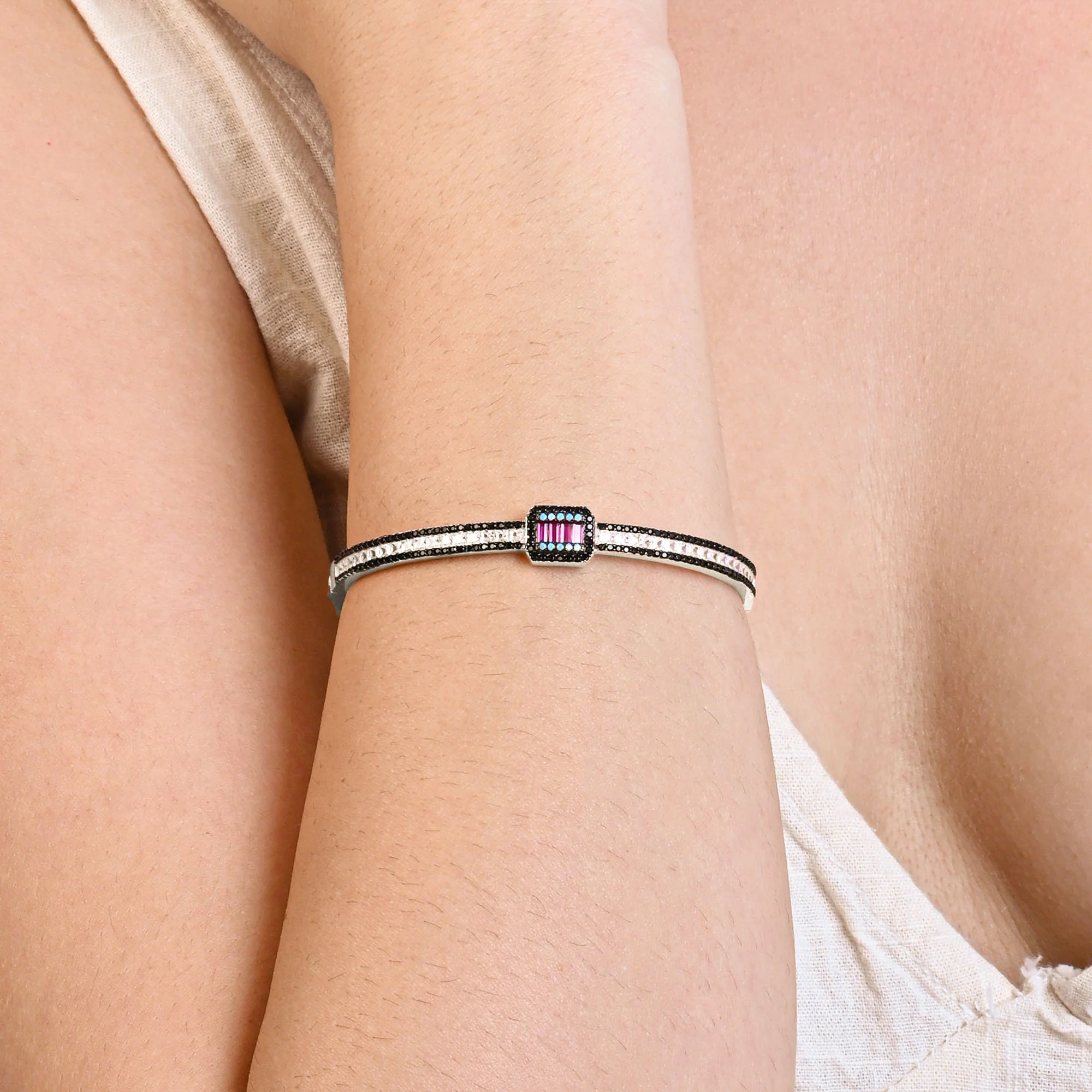 Prism Charm Silver Kada - Image 9