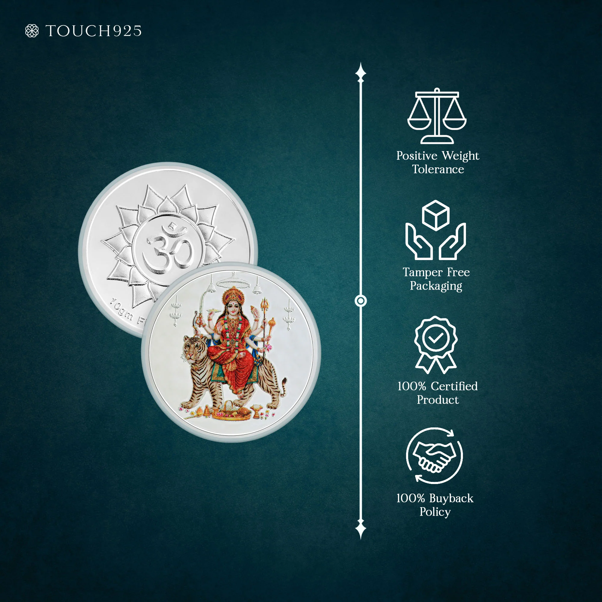 10g Durga Maa Pure 999 Silver Coin - Image 5