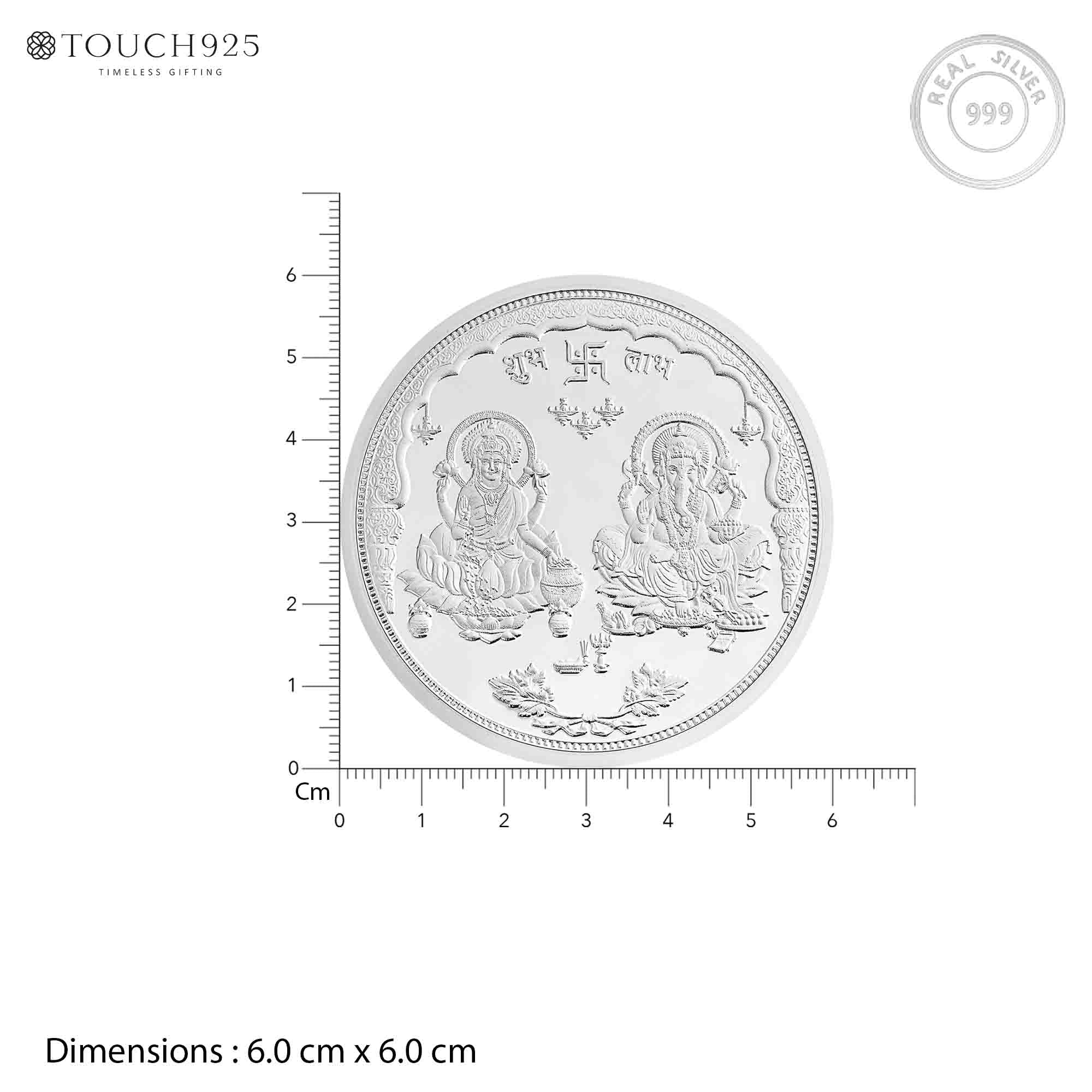 10-100g Lakshmi Ganesh Pure 999 Silver Coin - Image 12